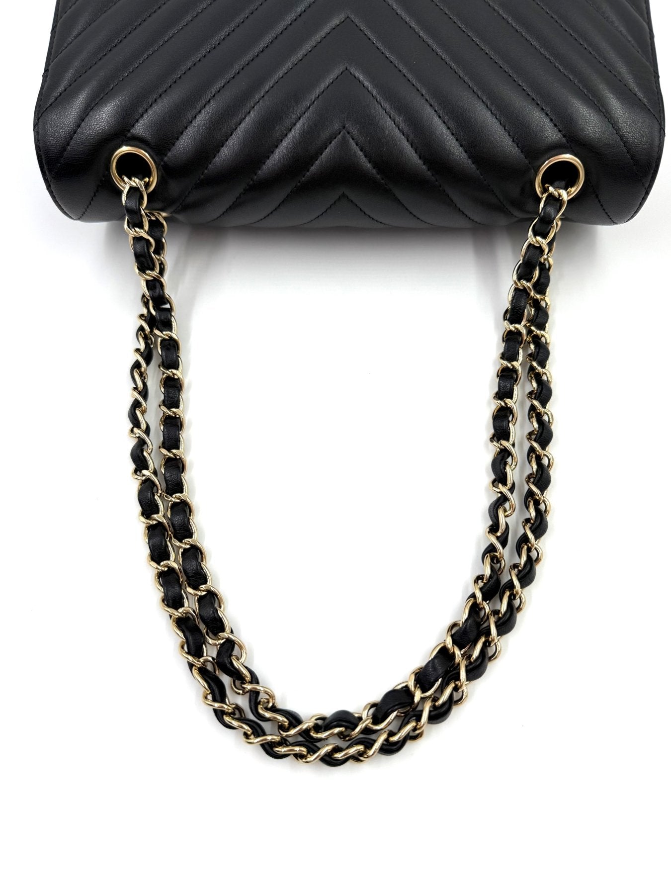 CHANEL Timeless Double Flap medium Chevron schwarz - Clutch & Macarons - 24558294 - Clutch & Macarons -