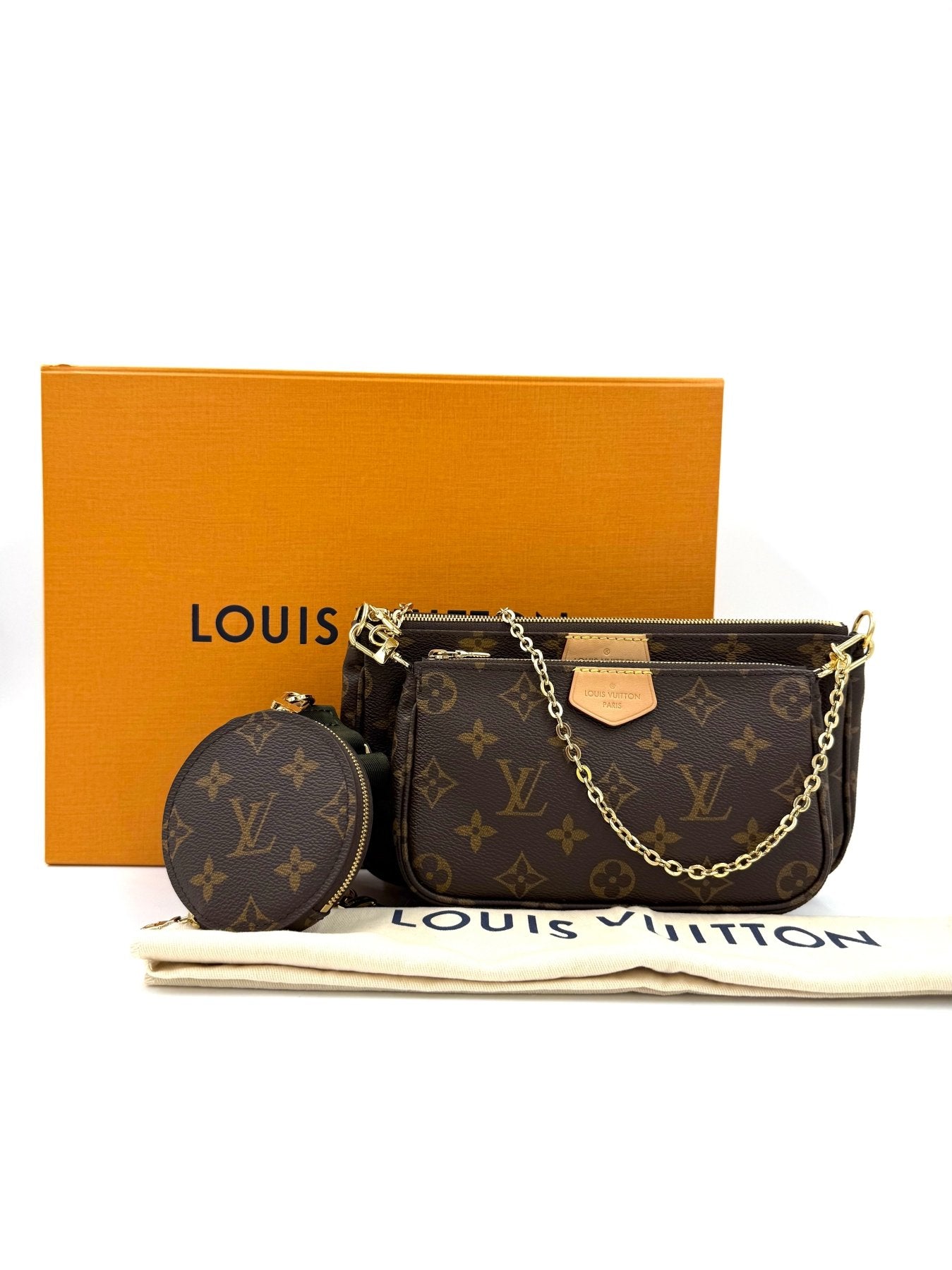 LOUIS VUITTON Multi Pochette Monogram Canvas Khaki - Clutch & Macarons - Chip - Clutch & Macarons -