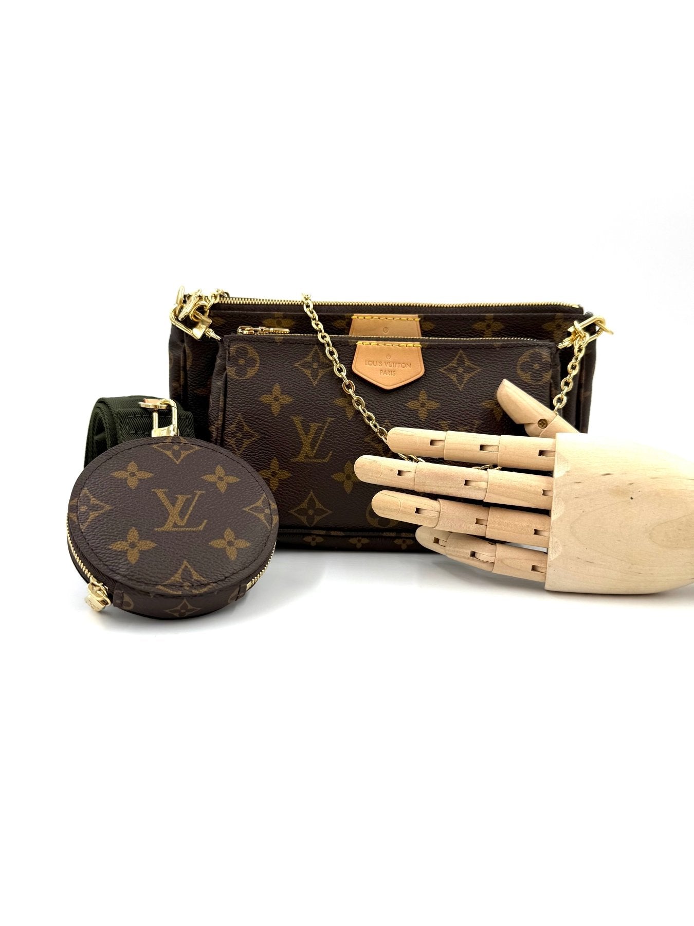 LOUIS VUITTON Multi Pochette Monogram Canvas Khaki - Clutch & Macarons - Chip - Clutch & Macarons -