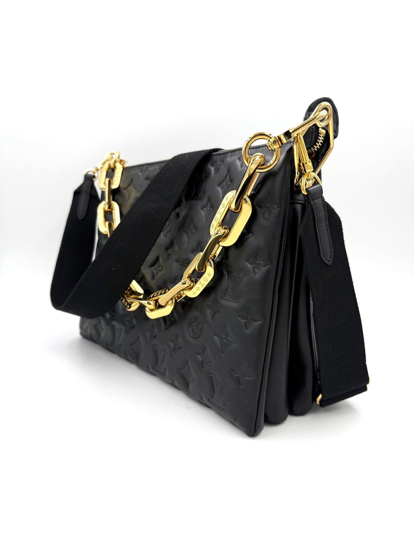 LOUIS VUITTON Coussin MM Monogram Empreinte schwarz