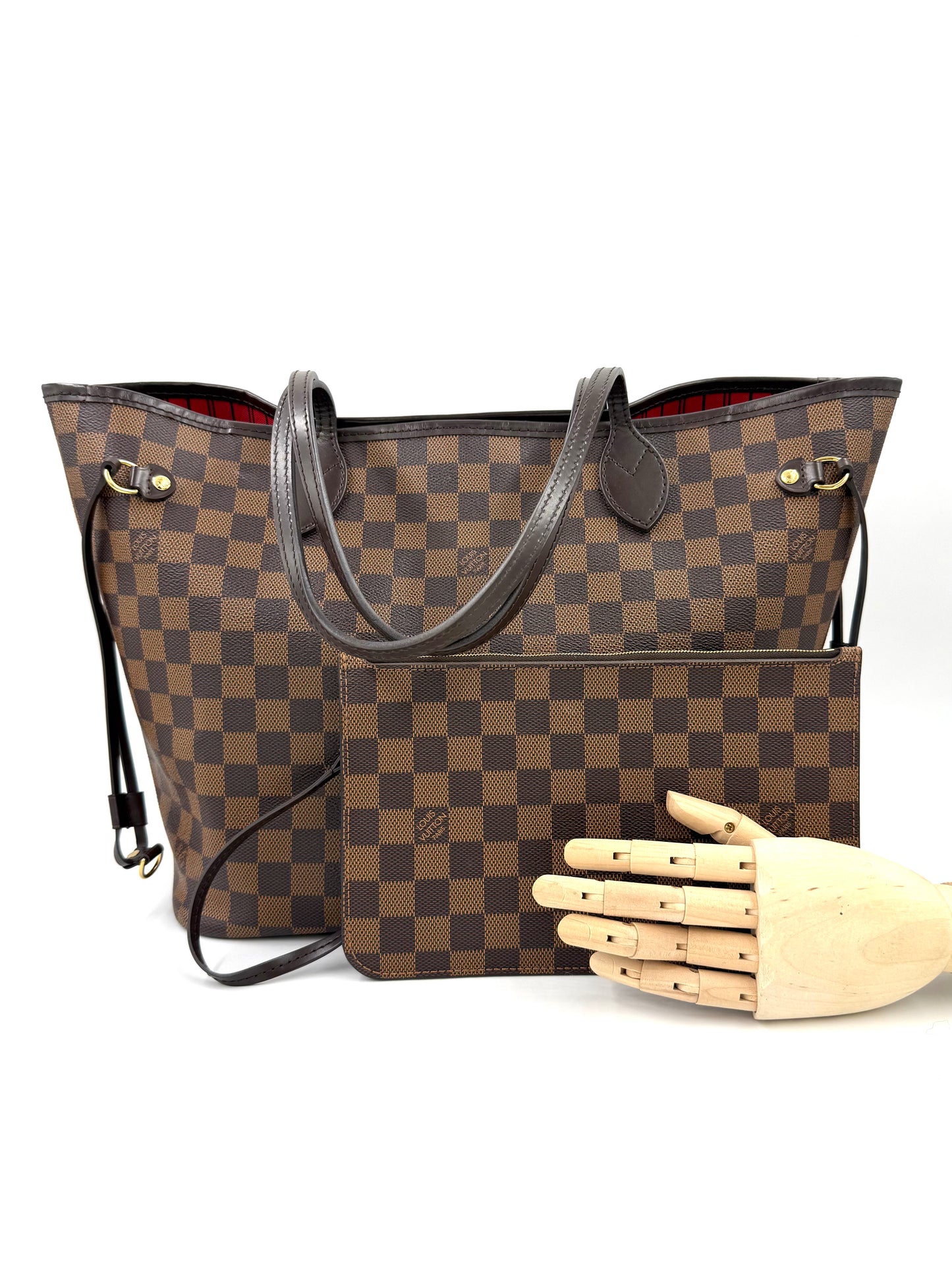 LOUIS VUITTON Neverfull MM Damier Ebene mit Pochette