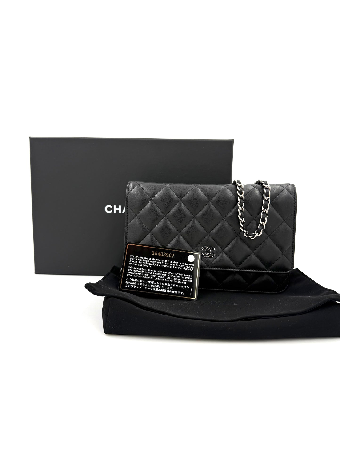 CHANEL Wallet on Chain WoC schwarz SHW