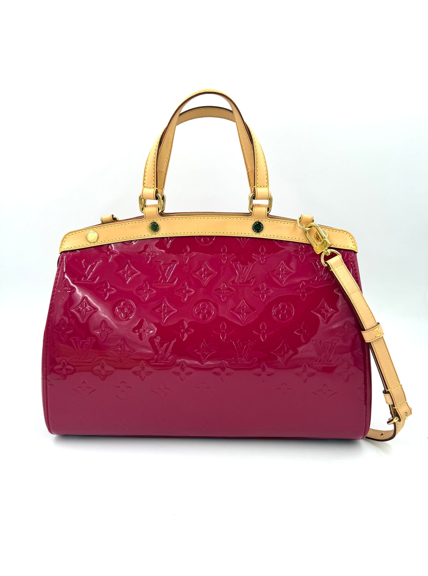 LOUIS VUITTON Brea MM Monogram Vernis Rose Indien