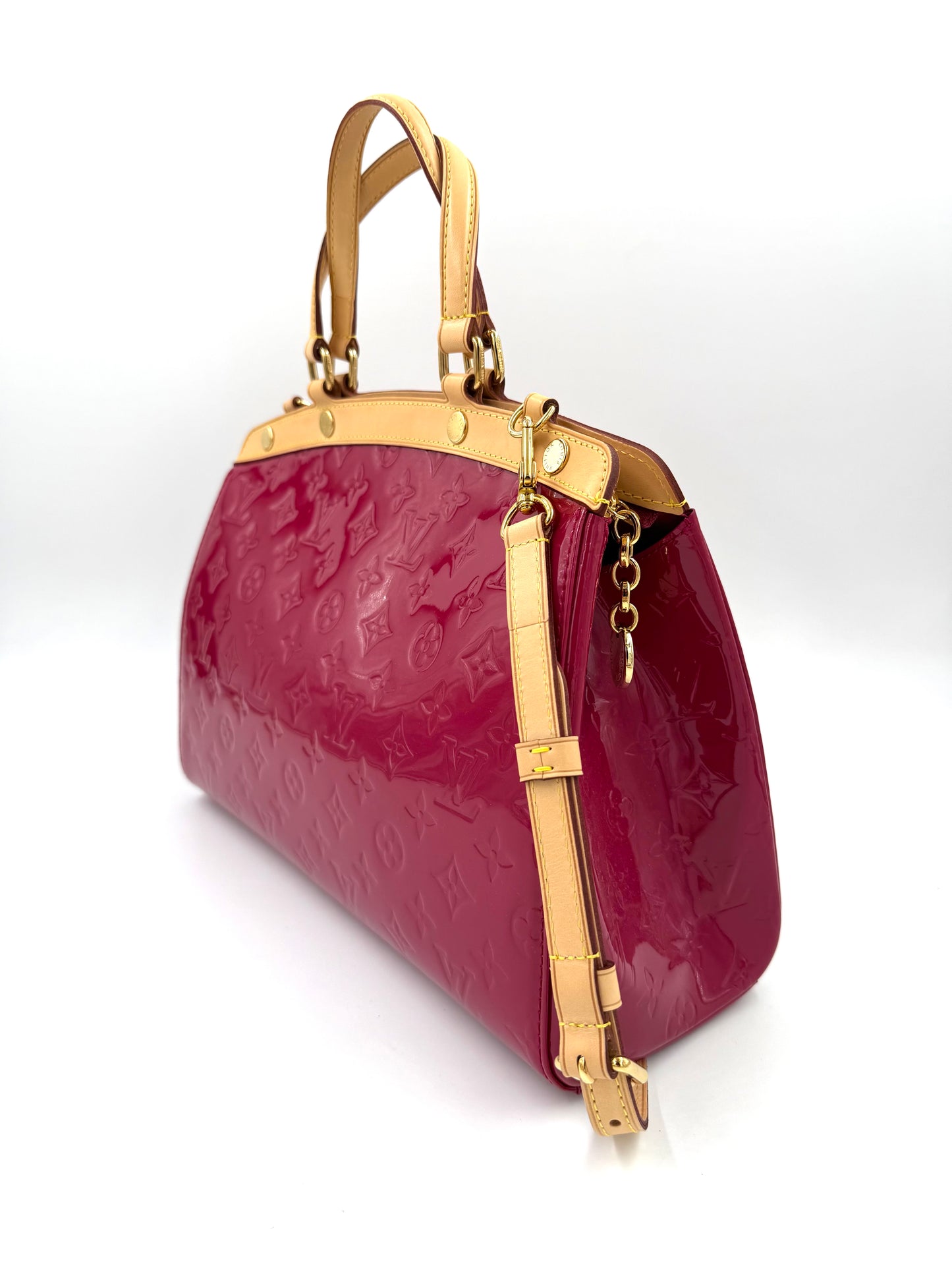 LOUIS VUITTON Brea MM Monogram Vernis Rose Indien