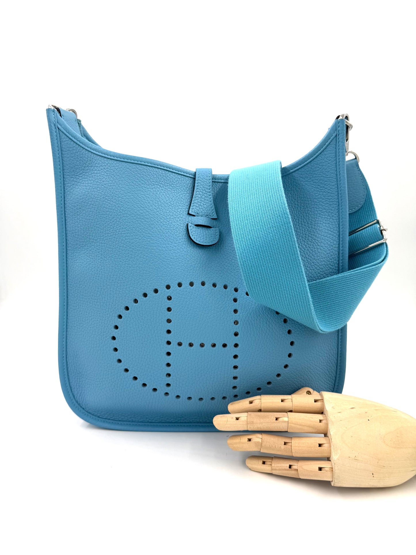 HERMÈS Evelyne 29 Bleu du Nord Clemenceleder