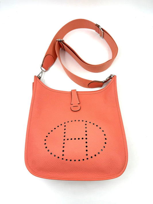 HERMÈS Evelyne 29 Crevette Taurillon Clemence - Clutch & Macarons - Q im Quadrat; 2013 - Clutch & Macarons -