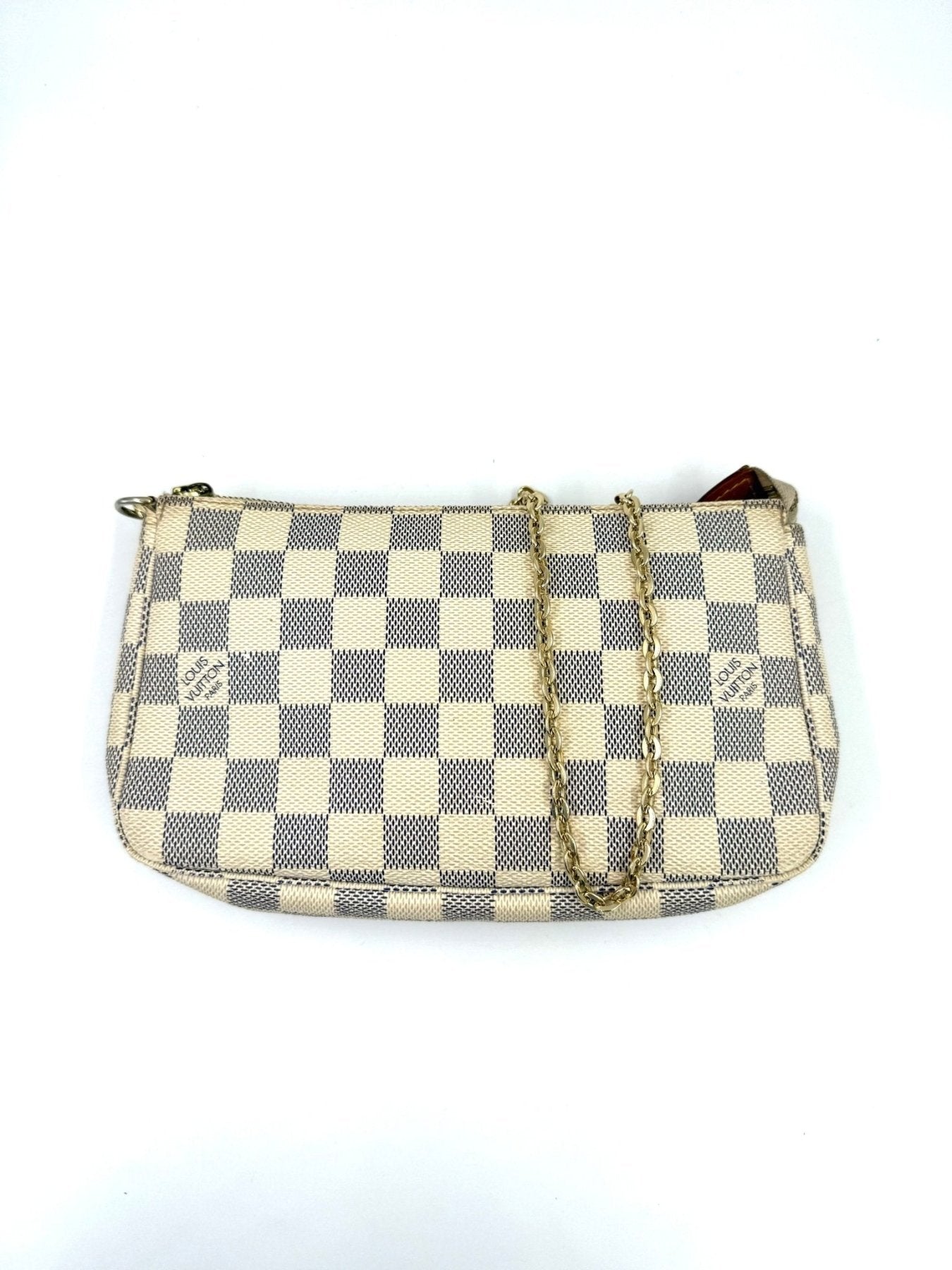 LOUIS VUITTON Pochette Accessoires Damier Azur mit Gold Chain - Clutch & Macarons - CA4067 - Clutch & Macarons -
