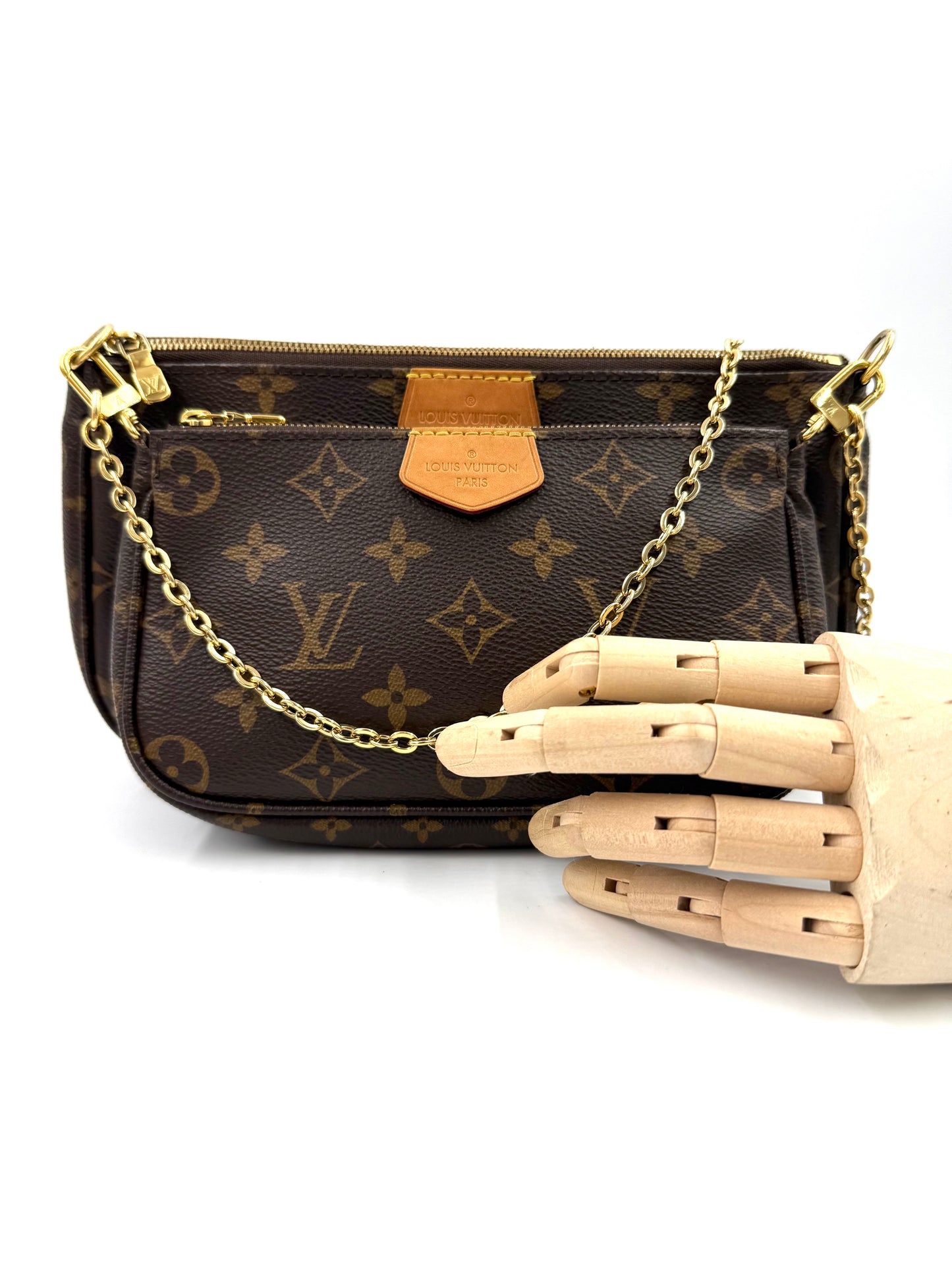 LOUIS VUITTON Multi Pochette Monogram Canvas Khaki