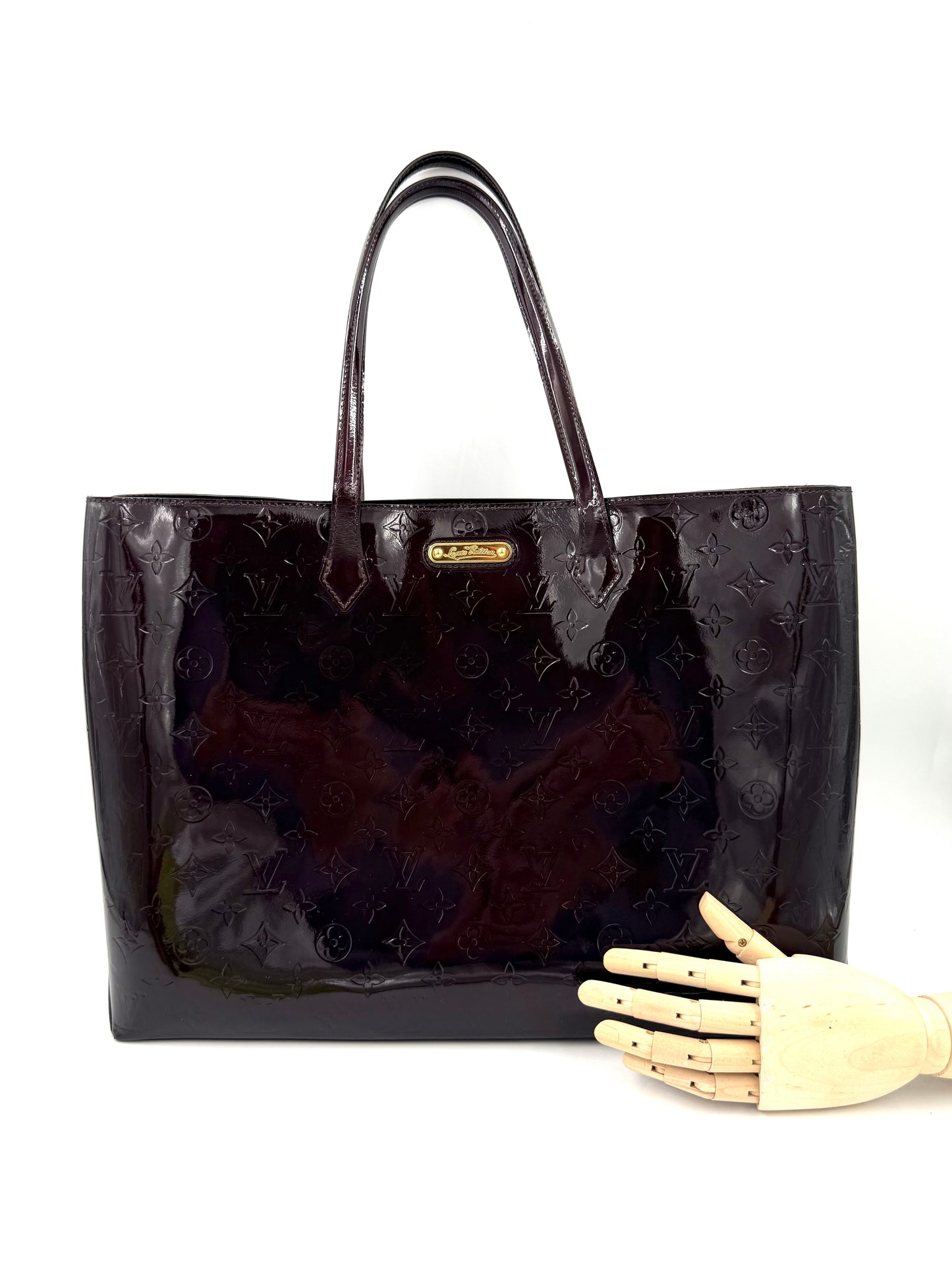 LOUIS VUITTON Wilshire GM Monogram Vernis bordeaux