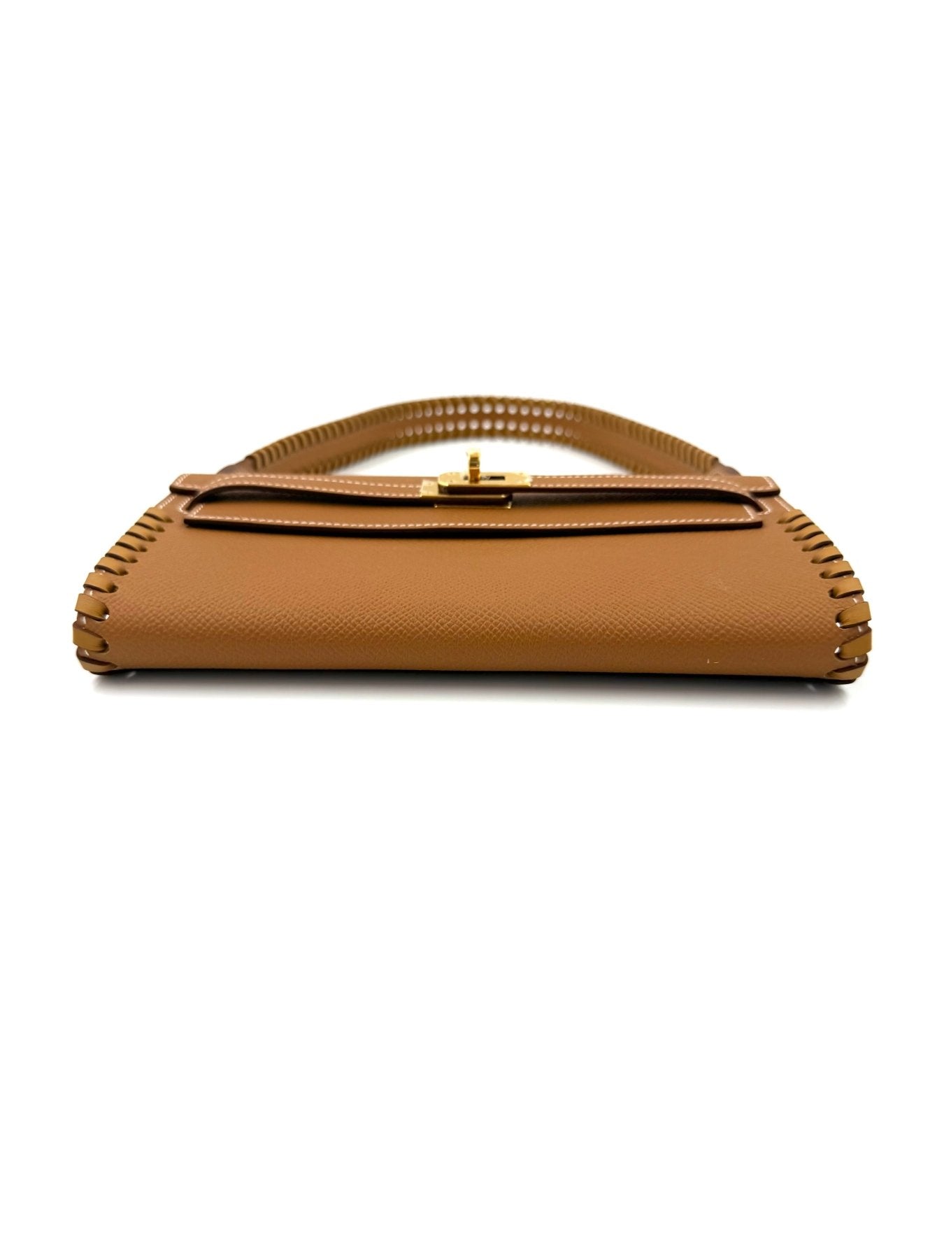 HERMÈS Kelly to Go Tressage Epsom Gold - Clutch & Macarons - W - Clutch & Macarons -
