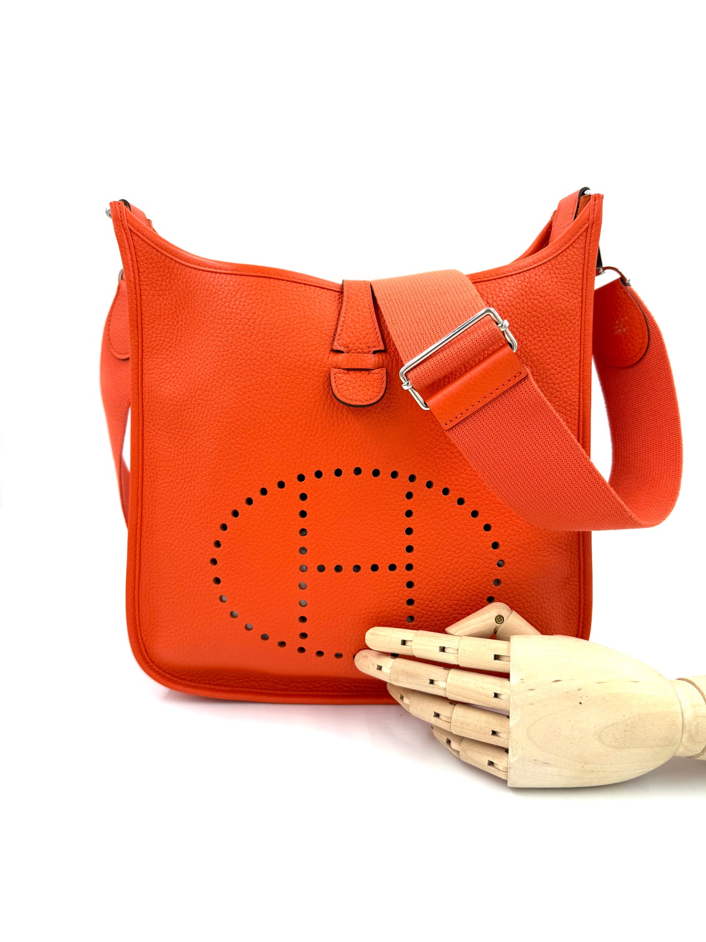HERMÈS Evelyne 33 Poppy Clemenceleder PHW