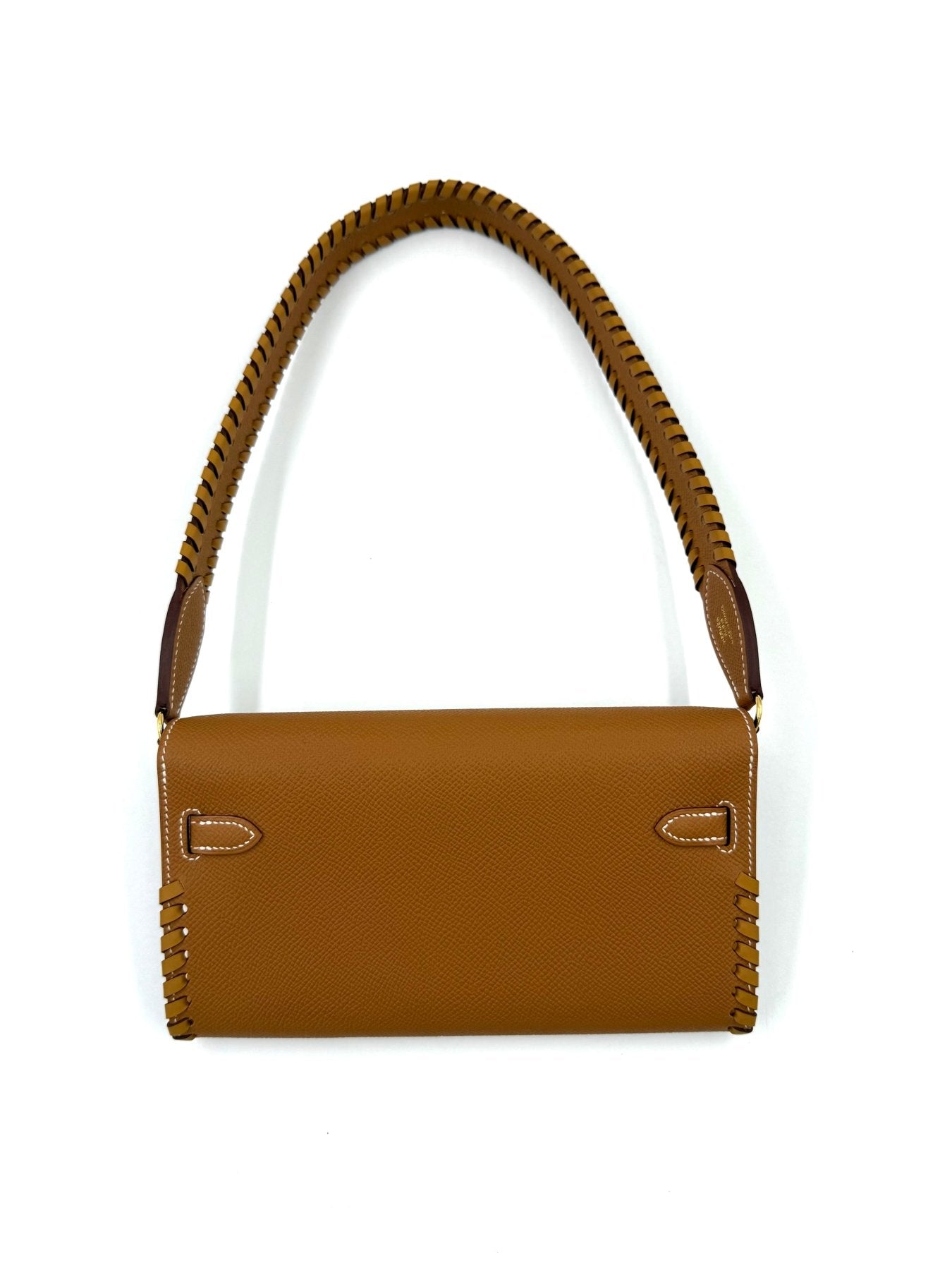 HERMÈS Kelly to Go Tressage Epsom Gold - Clutch & Macarons - W - Clutch & Macarons -