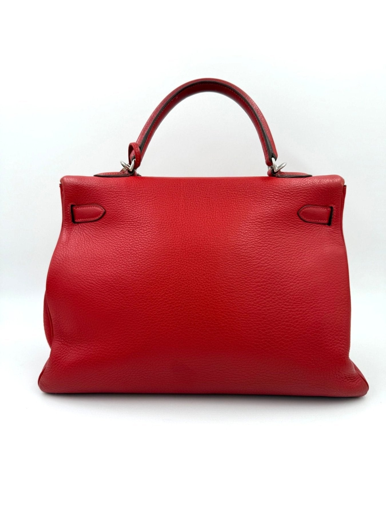 HERMÈS Kelly 32 Clemenceleder Capucine - Clutch & Macarons - H im Quadrat - Clutch & Macarons -