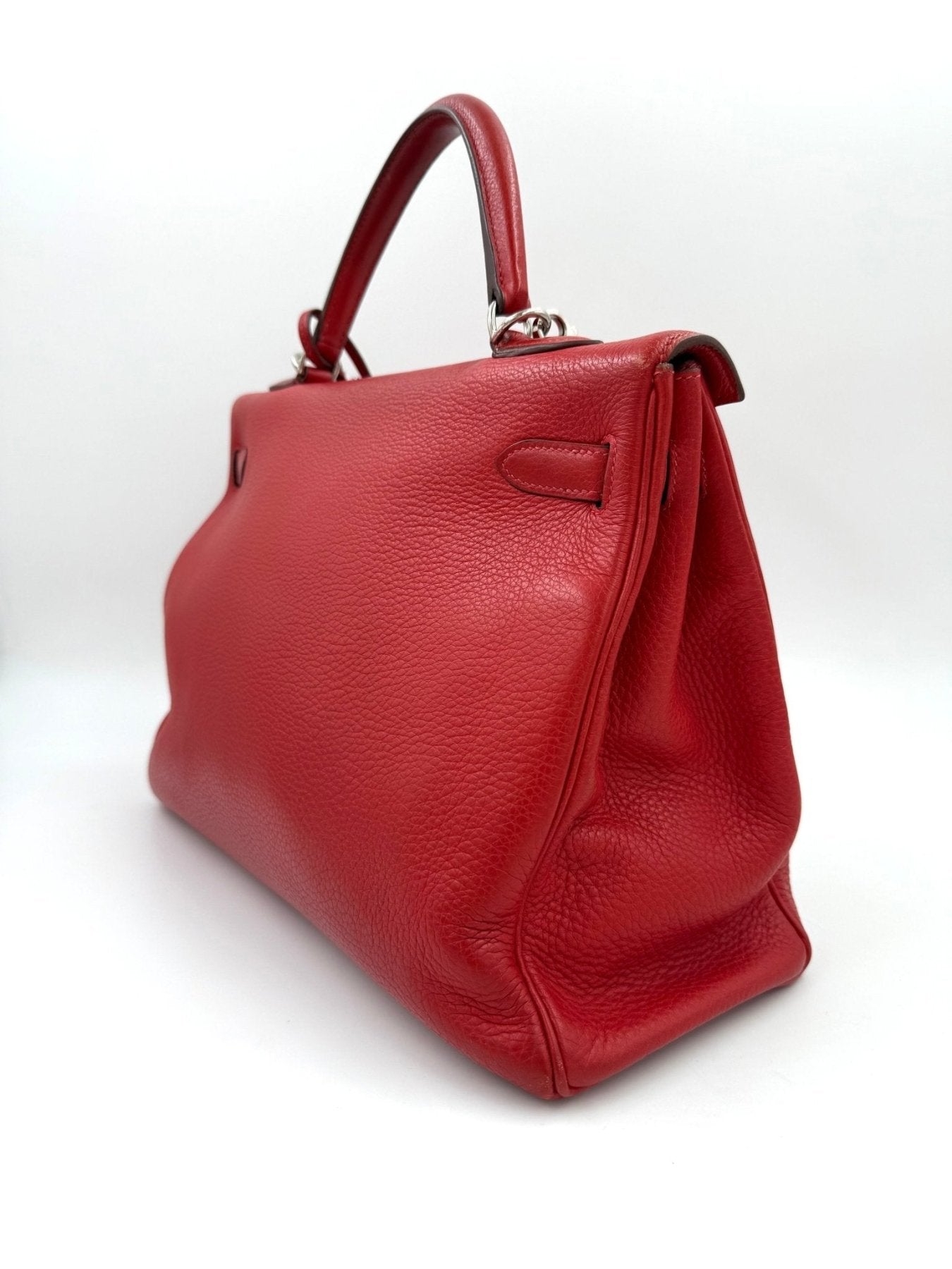 HERMÈS Kelly 32 Clemenceleder Capucine - Clutch & Macarons - H im Quadrat - Clutch & Macarons -