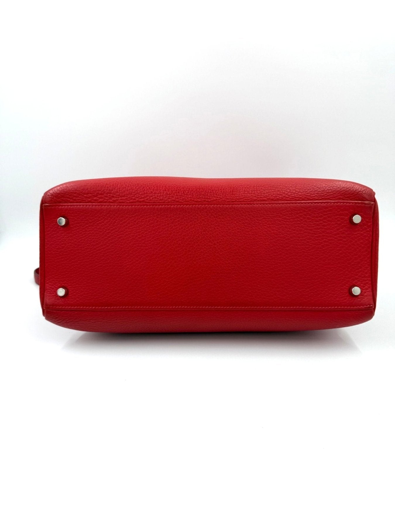 HERMÈS Kelly 32 Clemenceleder Capucine - Clutch & Macarons - H im Quadrat - Clutch & Macarons -