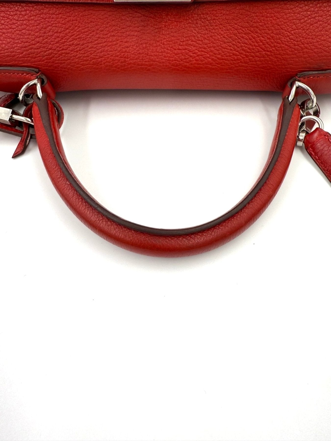 HERMÈS Kelly 32 Clemenceleder Capucine - Clutch & Macarons - H im Quadrat - Clutch & Macarons -