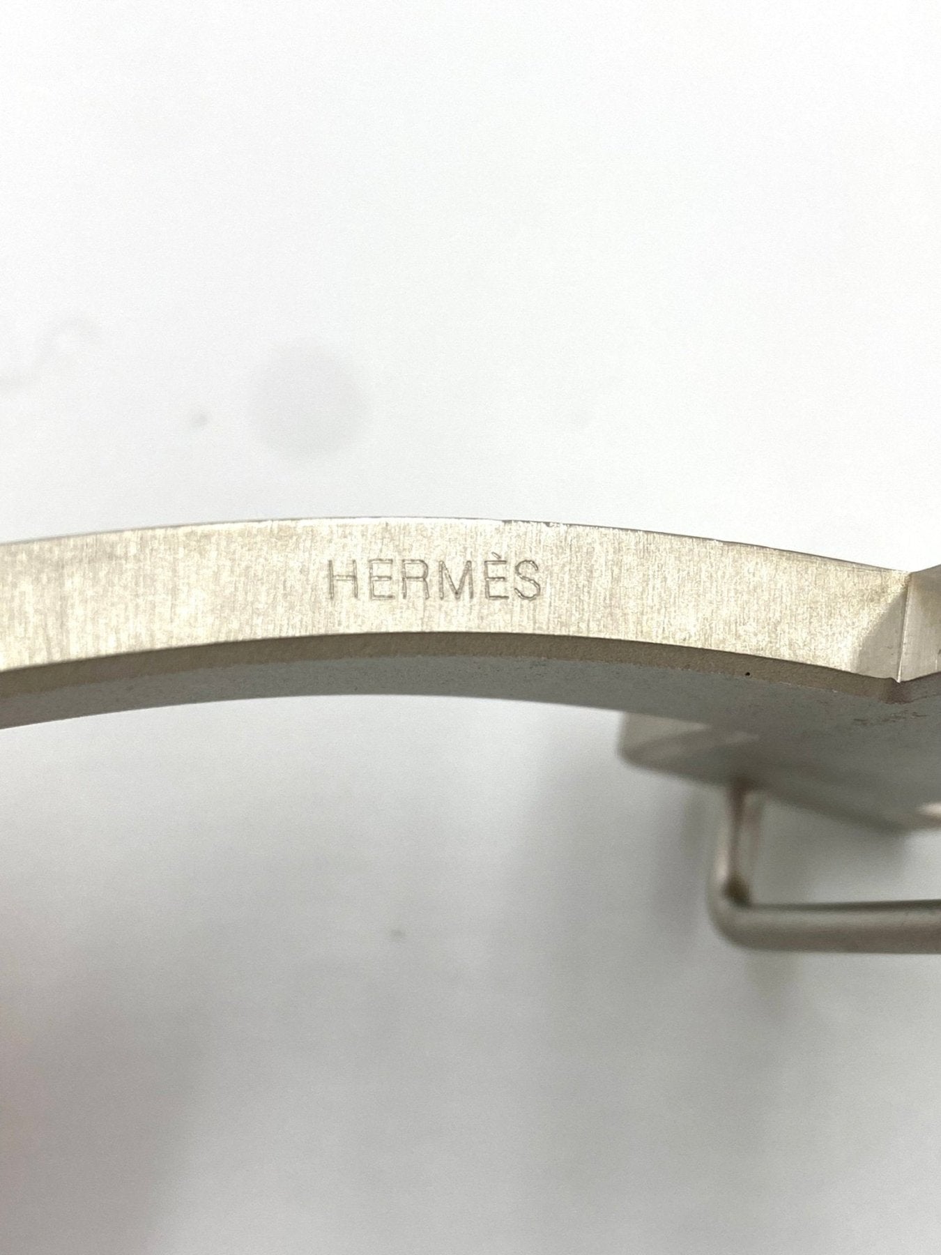 HERMÈS Gürtel Epsom Etain Palladium Hardware - Clutch & Macarons - Q im Quadrat; 2013 - Clutch & Macarons -