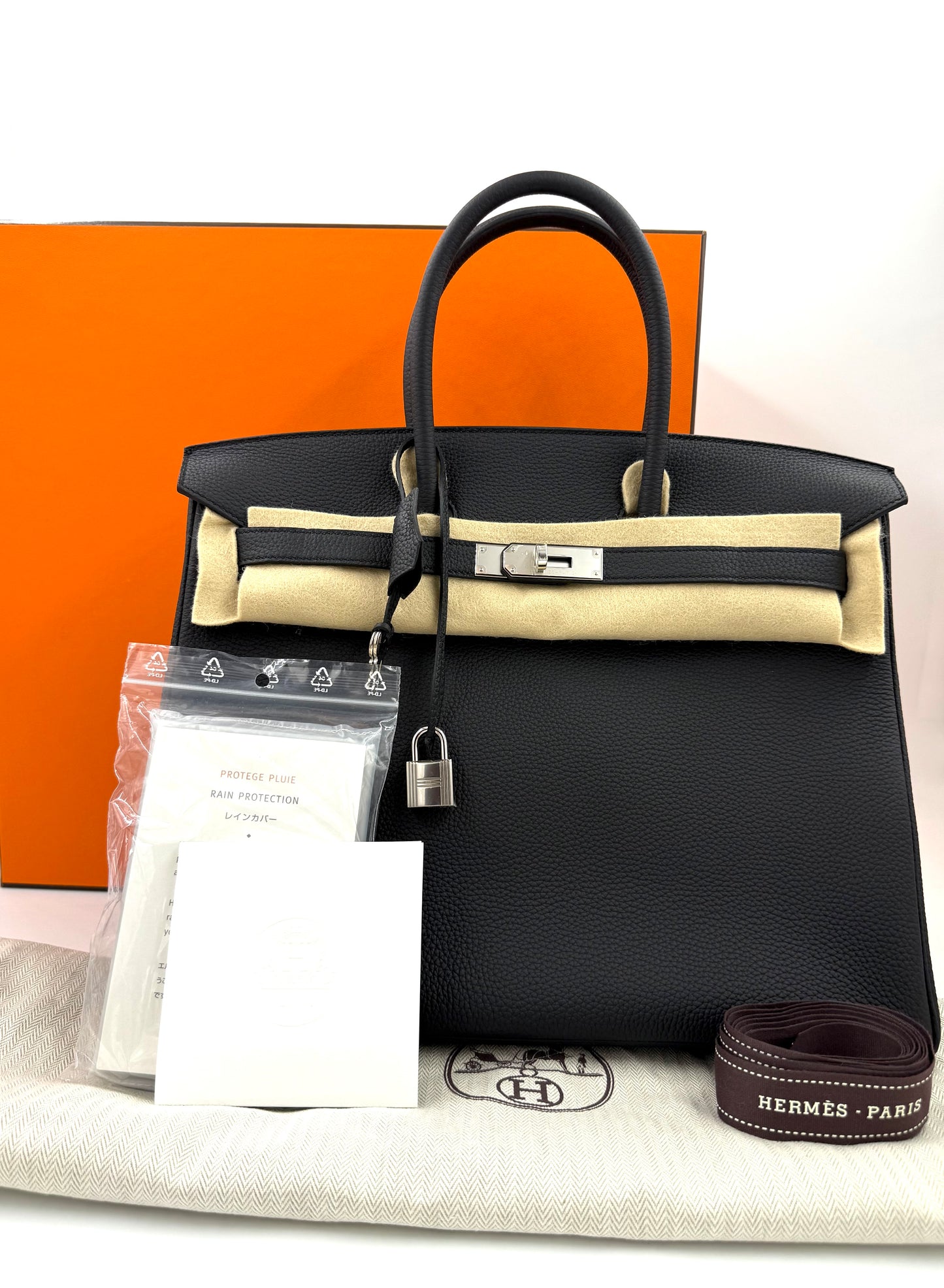HERMÈS Birkin 35 Togo schwarz PHW