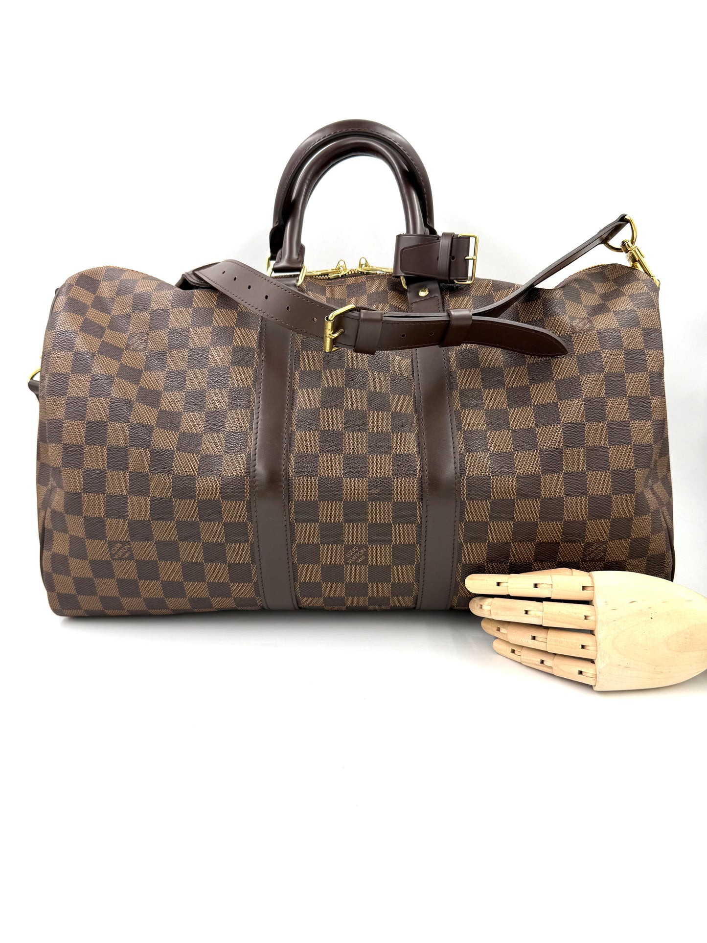 LOUIS VUITTON Keepall 45 Bandouliere Damier Ebene