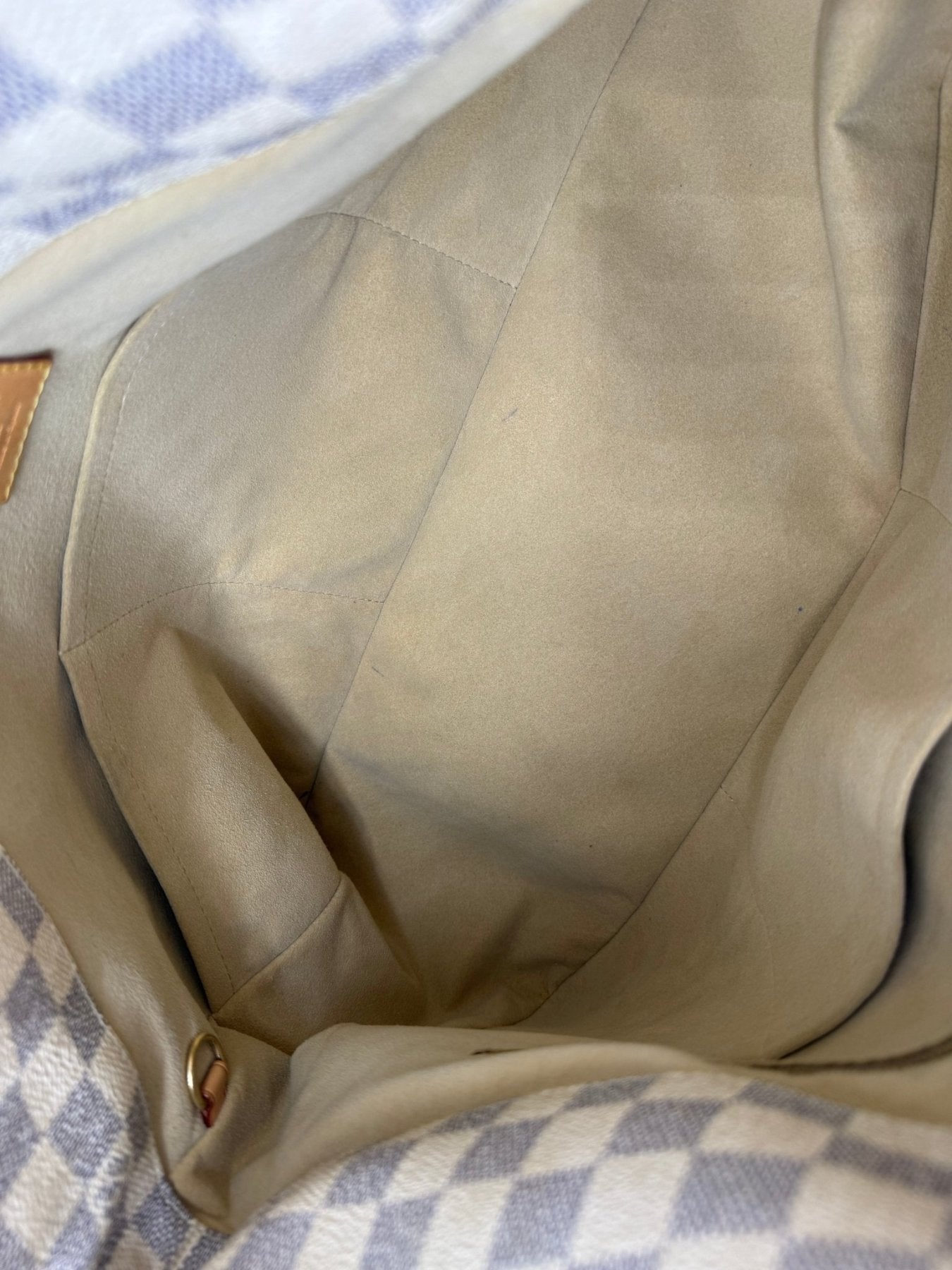 Louis Vuitton Artsy MM Damier Azur Innenfutter aus beigem Alcantara, sauberer Zustand mit original LV Beschlagen