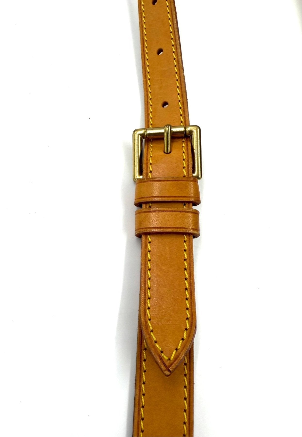 Louis Vuitton Bel Air Monogram Canvas Vintage Schulterriemen in honigfarbenem Leder mit goldener Schnalle