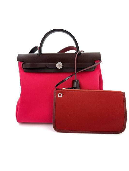 HERMÈS Herbag 31 Zip rouge - Clutch & Macarons - B MN 007 KD - Clutch & Macarons -