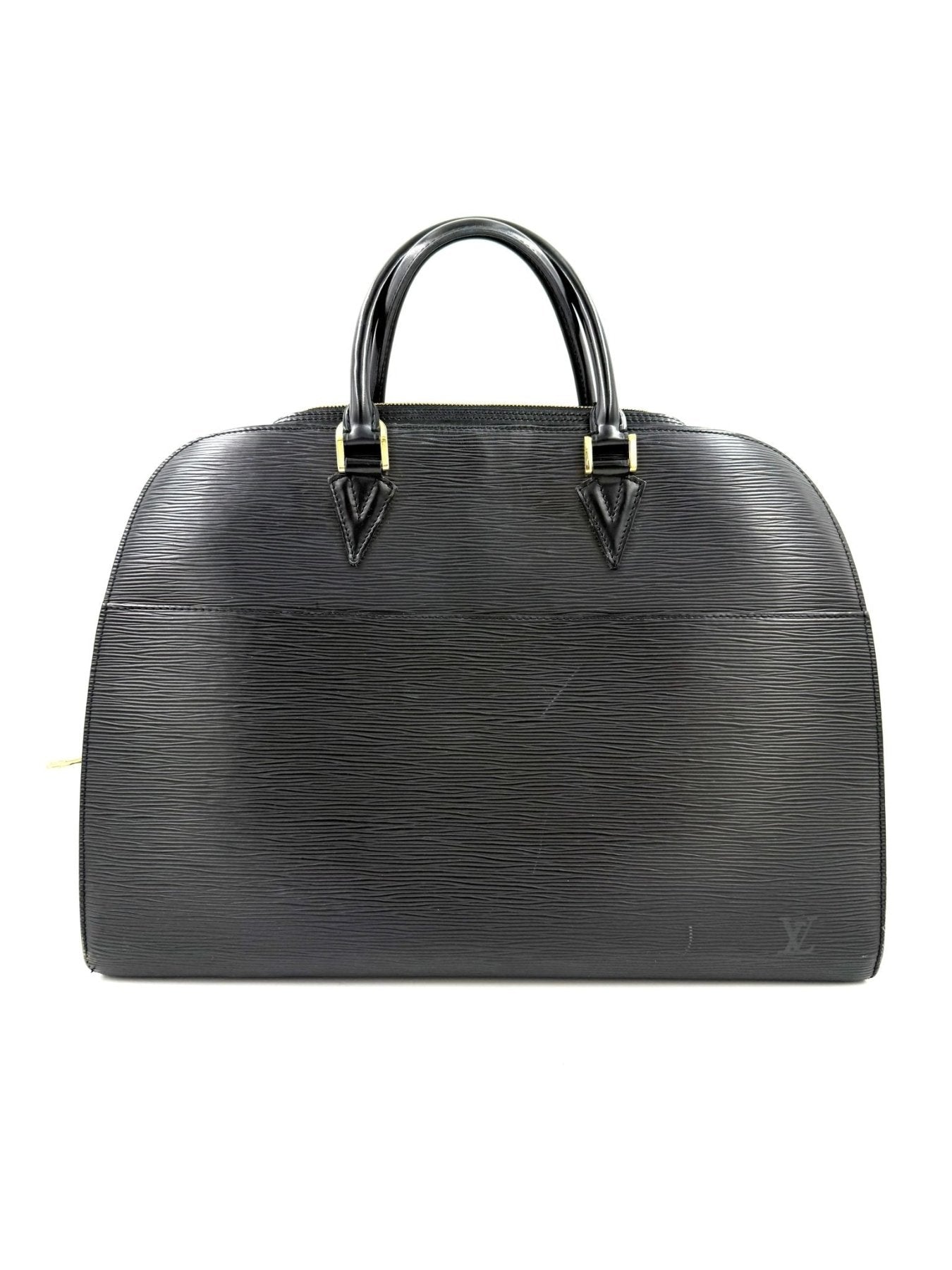 Louis Vuitton Sorbonne Handtasche aus schwarzem Epi-Leder mit eleganten Doppelgriffen und gewölbter Form