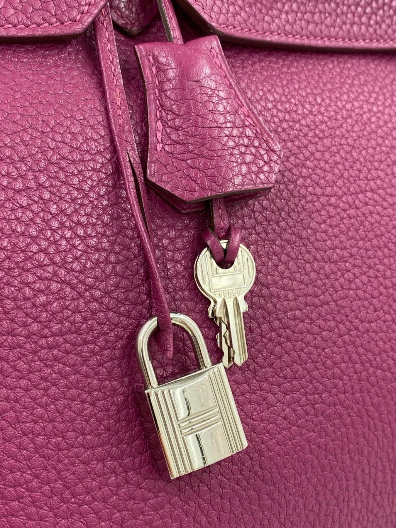 HERMÈS Birkin 40 Clemence Tosca - Clutch & Macarons - X; 2016 - Clutch & Macarons -