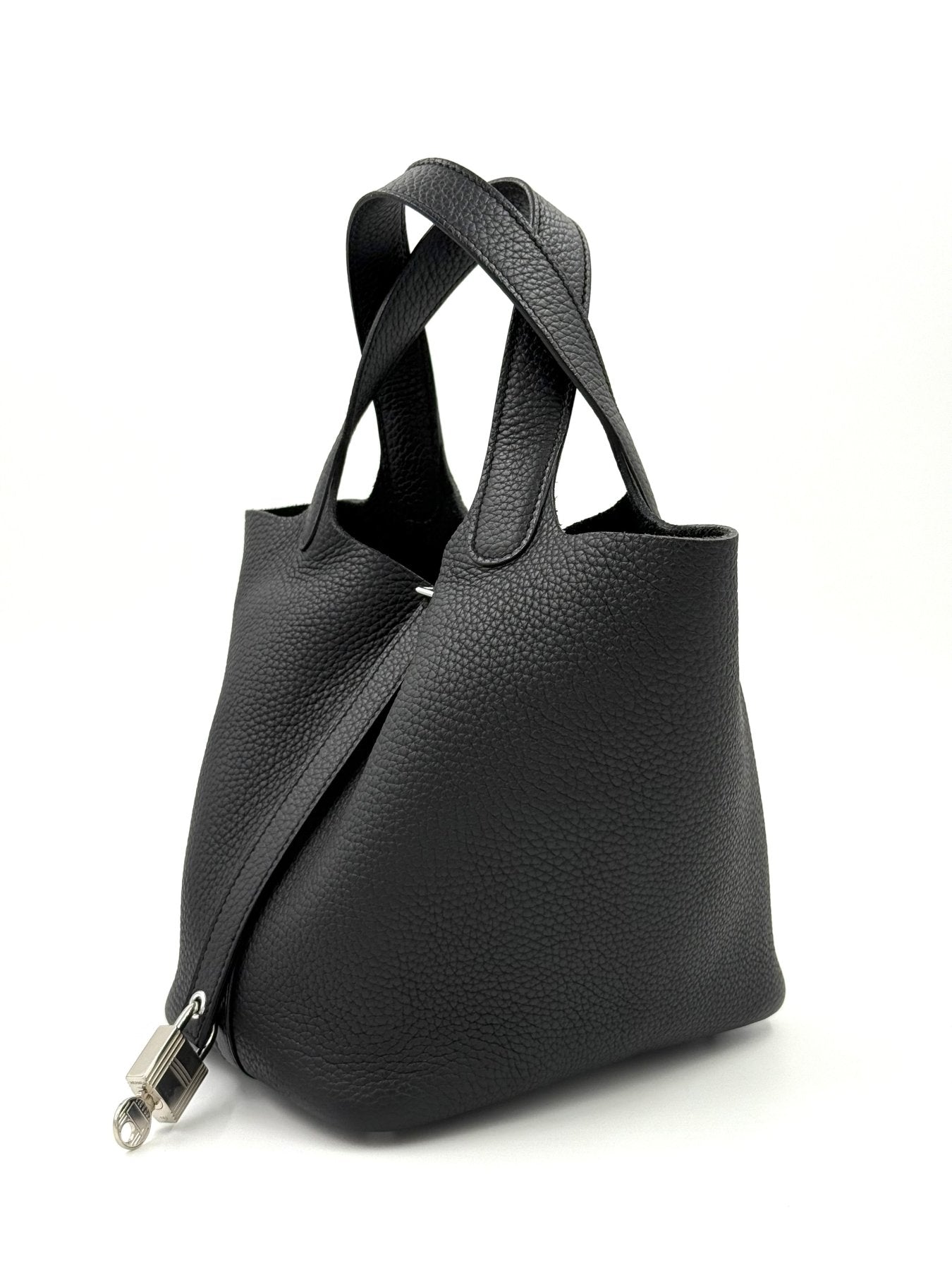 HERMÈS Picotin 18 schwarz PHW - Clutch & Macarons - Stempel U; 2022 - Clutch & Macarons -