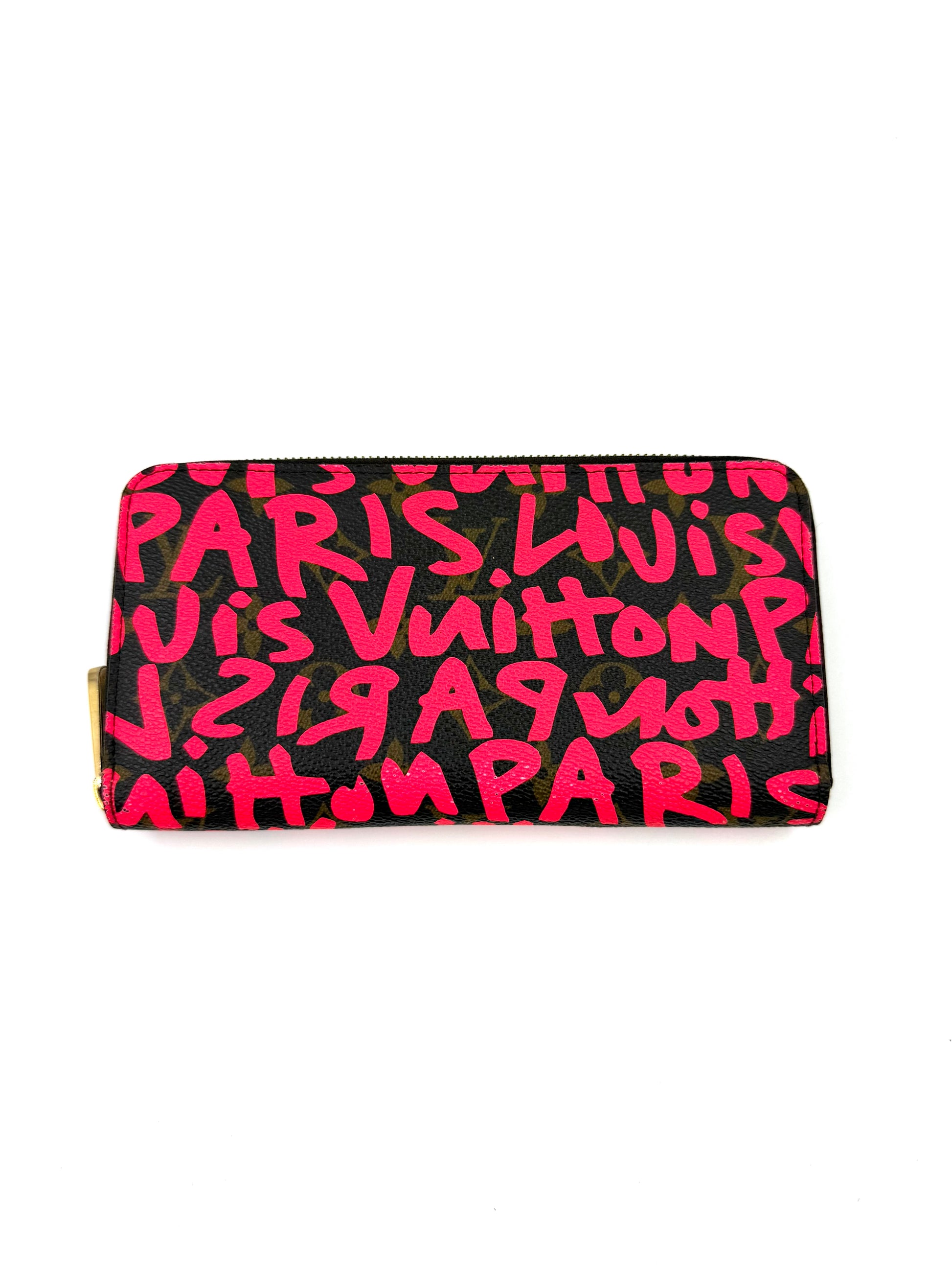 LOUIS VUITTON Zippy Grafitti x Stephen Sprouse Portemonnaie mit rotem Graffiti auf Monogram Canvas, neuwertig.