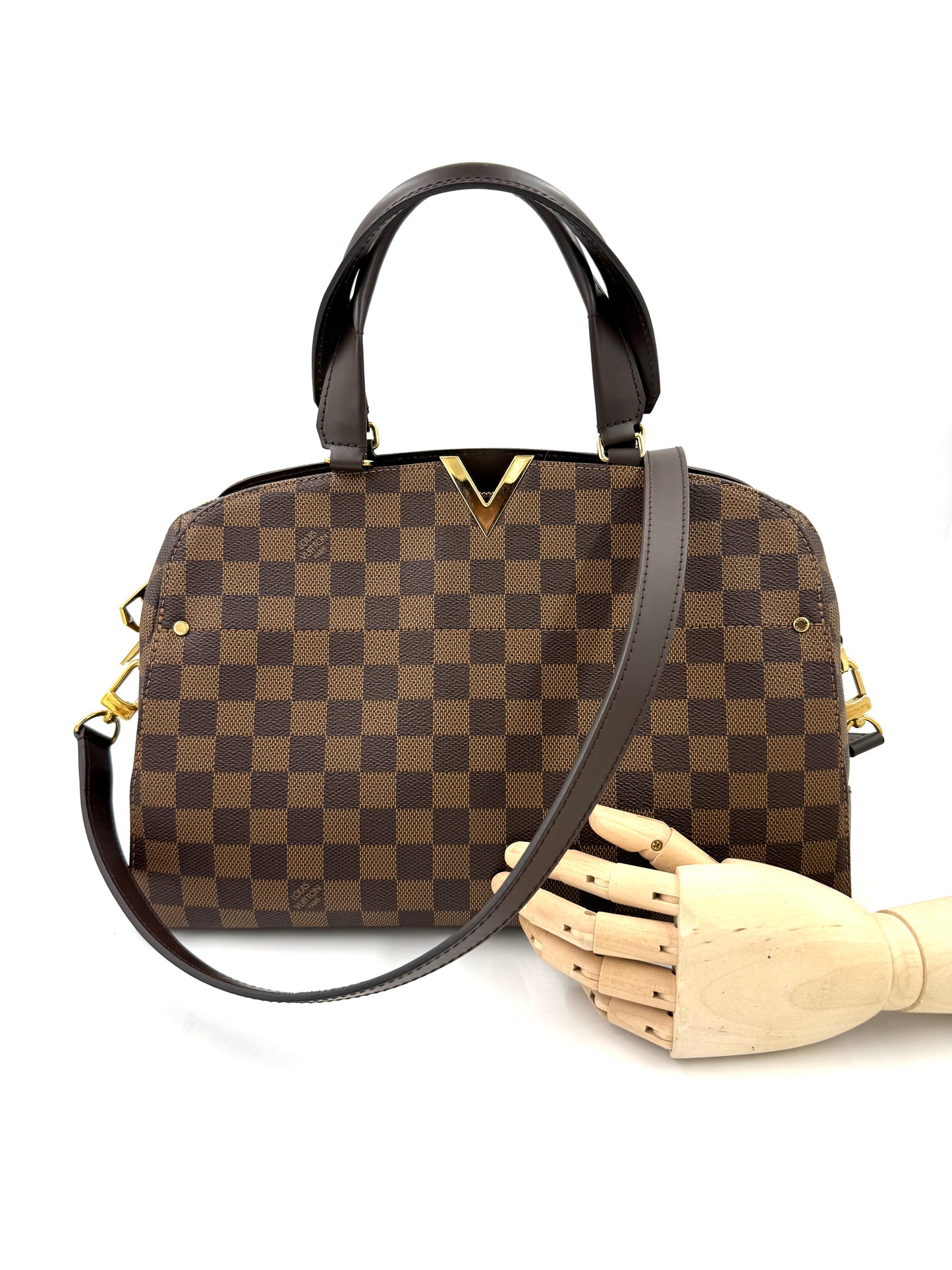 LOUIS VUITTON Kensington Bowling Bag Damier Ebene