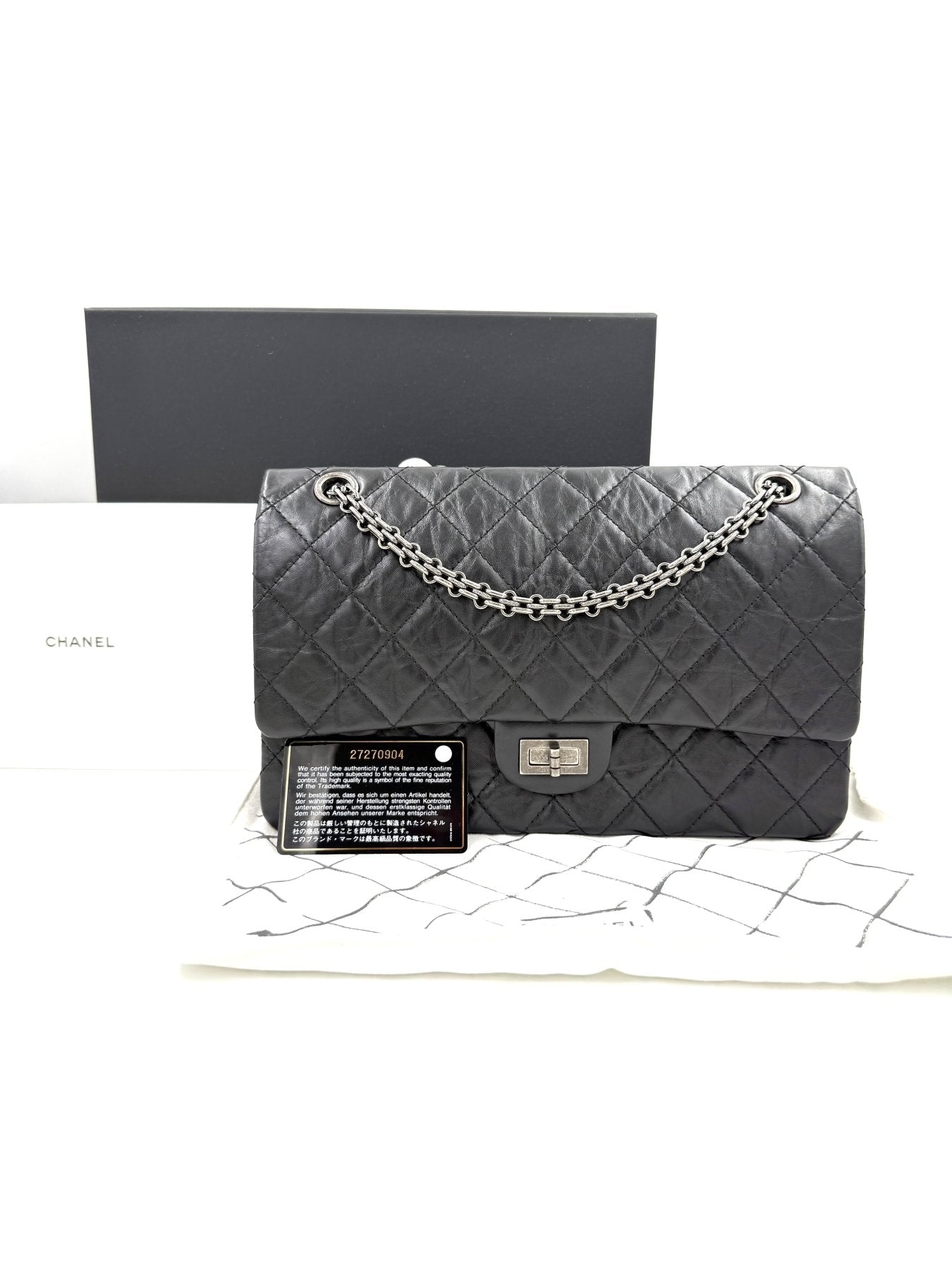 CHANEL 2.55 Double Flap schwarz SHW - Clutch & Macarons - 27270904 - Clutch & Macarons -