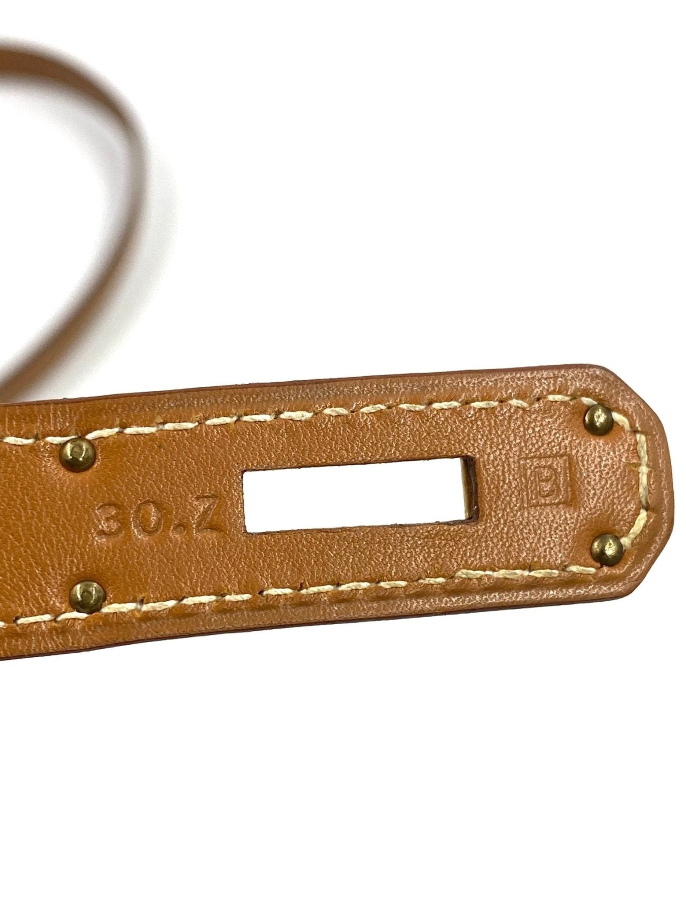 HERMÈS Kelly 35 Soft Gulliver Leder gold mit Schulterriemen - Clutch & Macarons - B im Quadrat, 1998 - Clutch & Macarons -