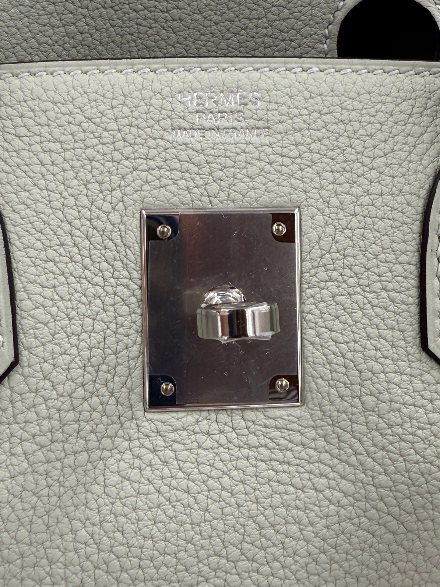 HERMÈS Birkin 30 Togo Gris Neve PHW
