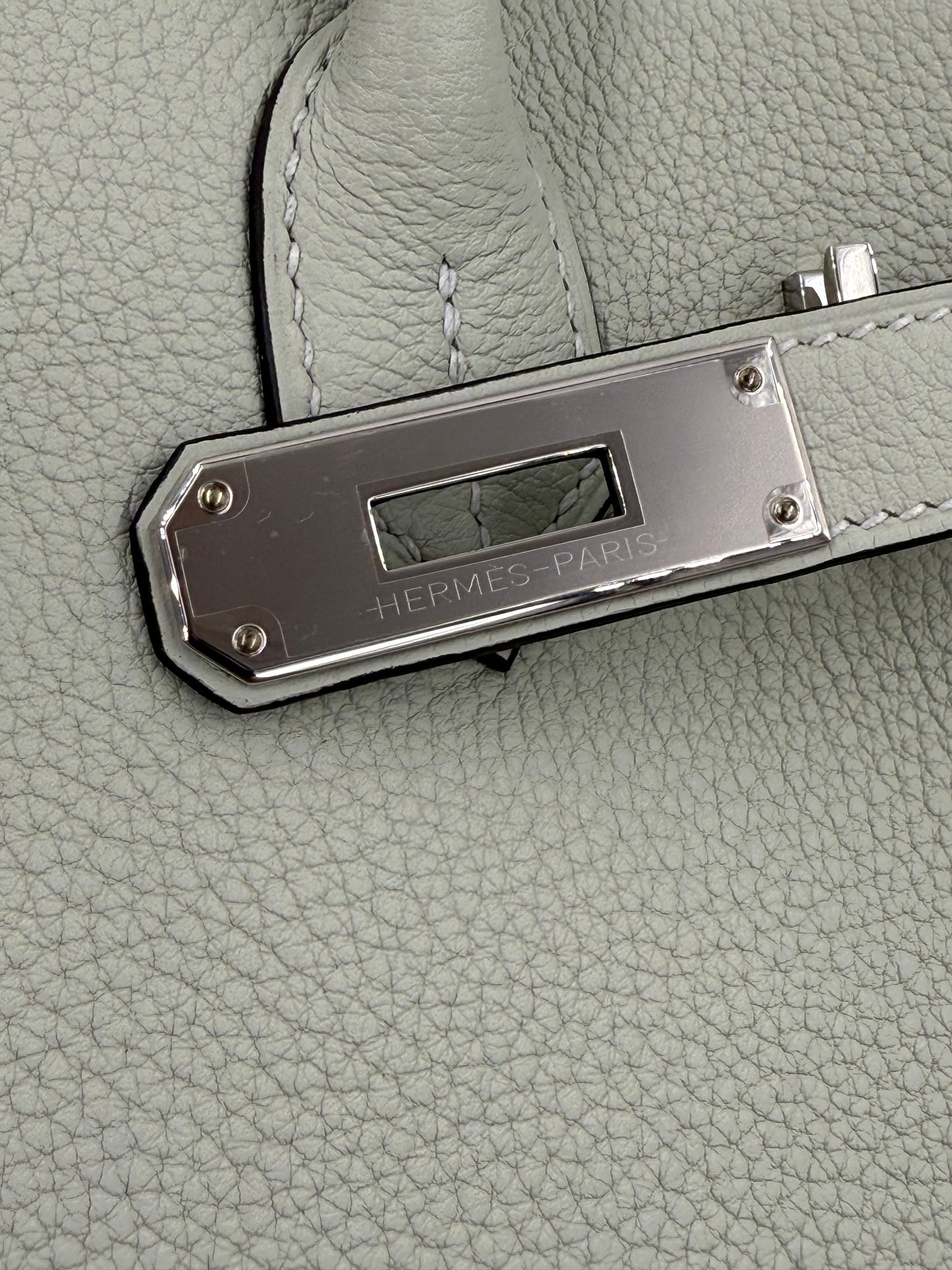 HERMÈS Birkin 30 Togo Gris Neve PHW