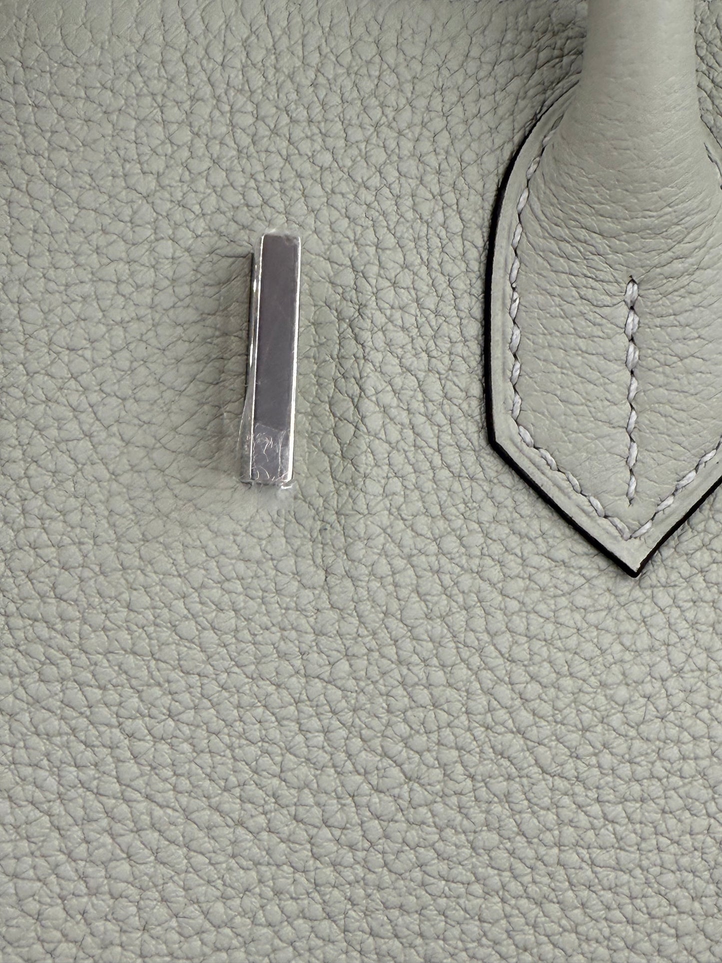 HERMÈS Birkin 30 Togo Gris Neve PHW