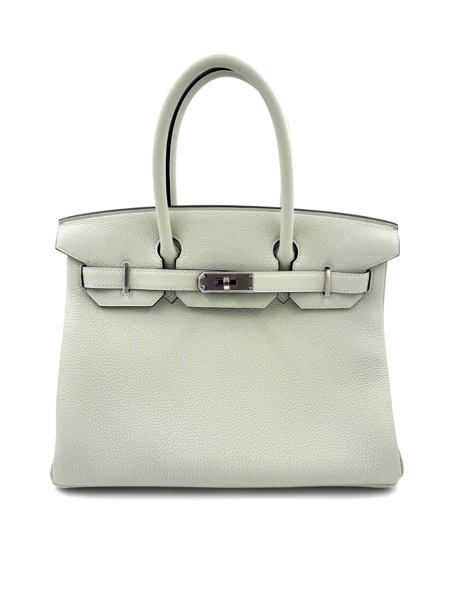 HERMÈS Birkin 30 Togo Gris Neve PHW