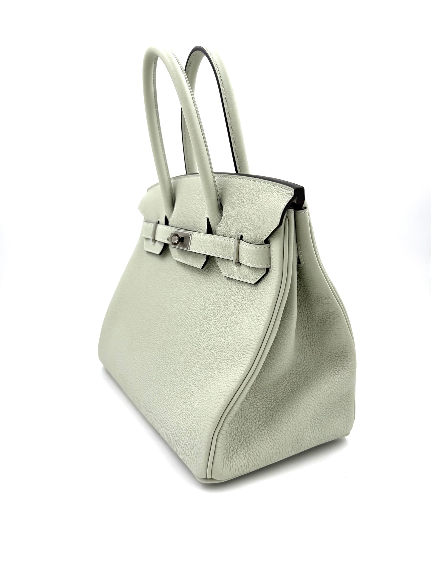 HERMÈS Birkin 30 Togo Gris Neve PHW
