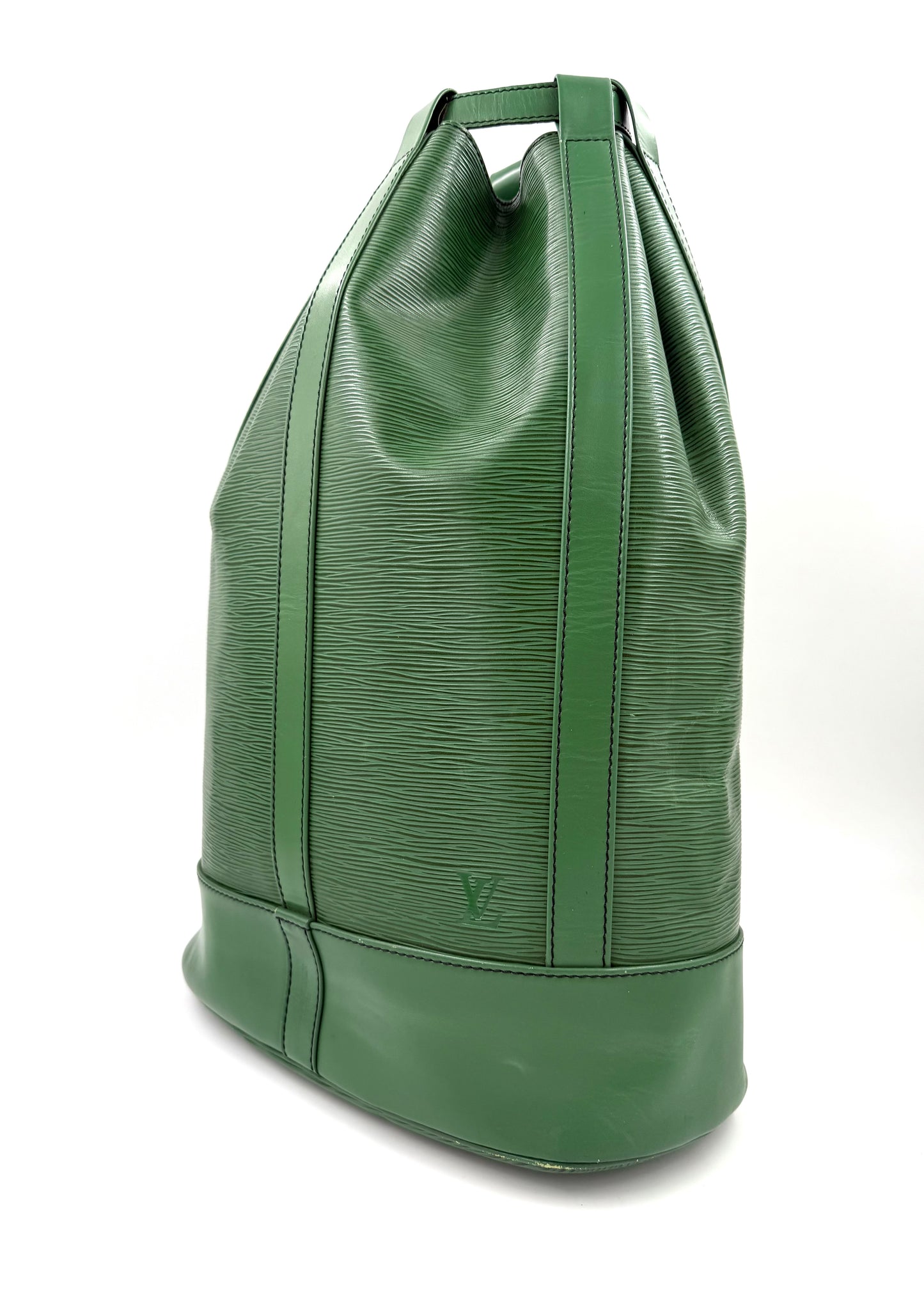 Louis Vuitton Randonnee Tasche aus grunem Epi-Leder mit strukturierter Oberflache und verstellbarem Schulterriemen