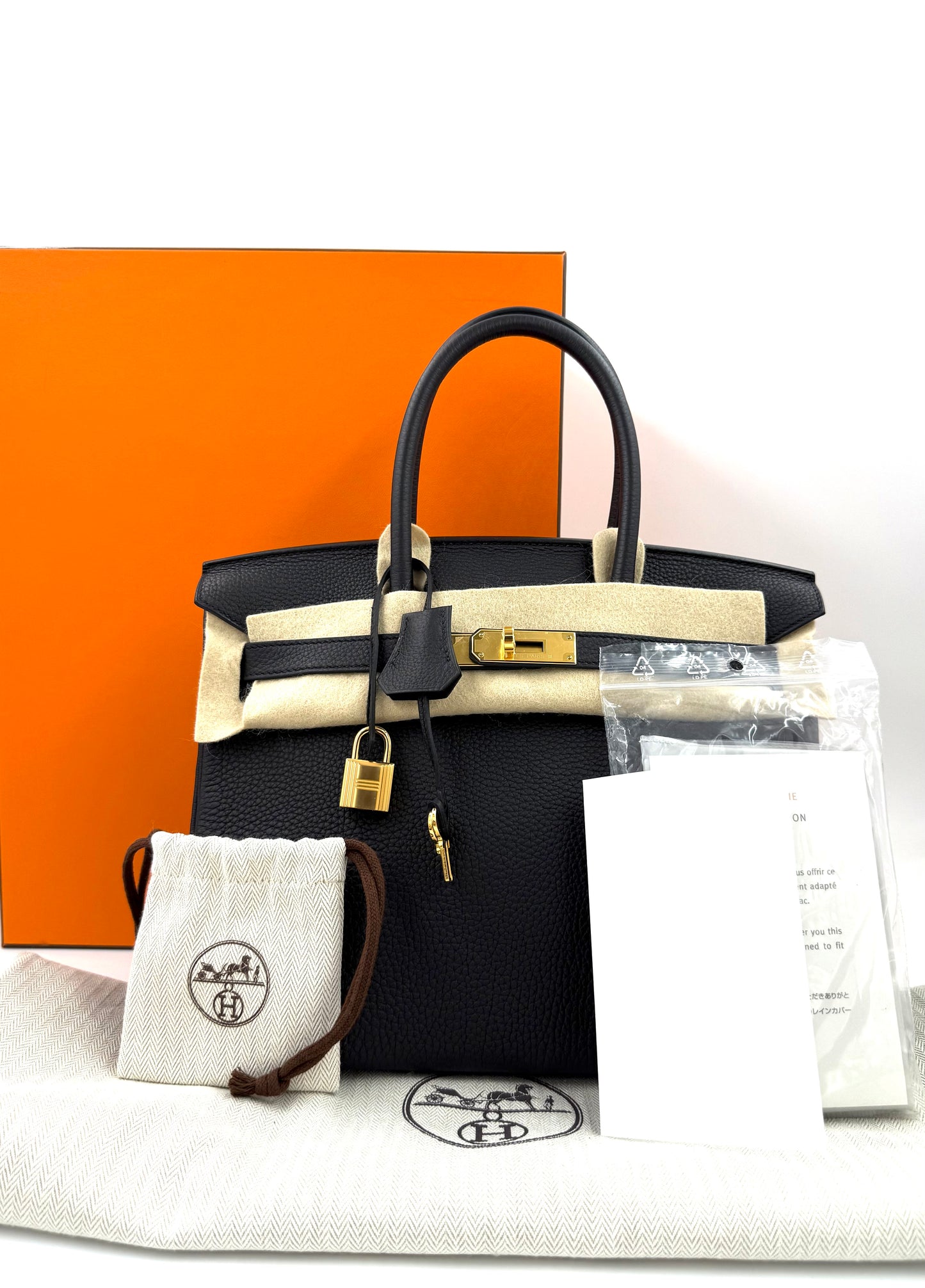 HERMÈS Birkin 30 Togo noir GHW