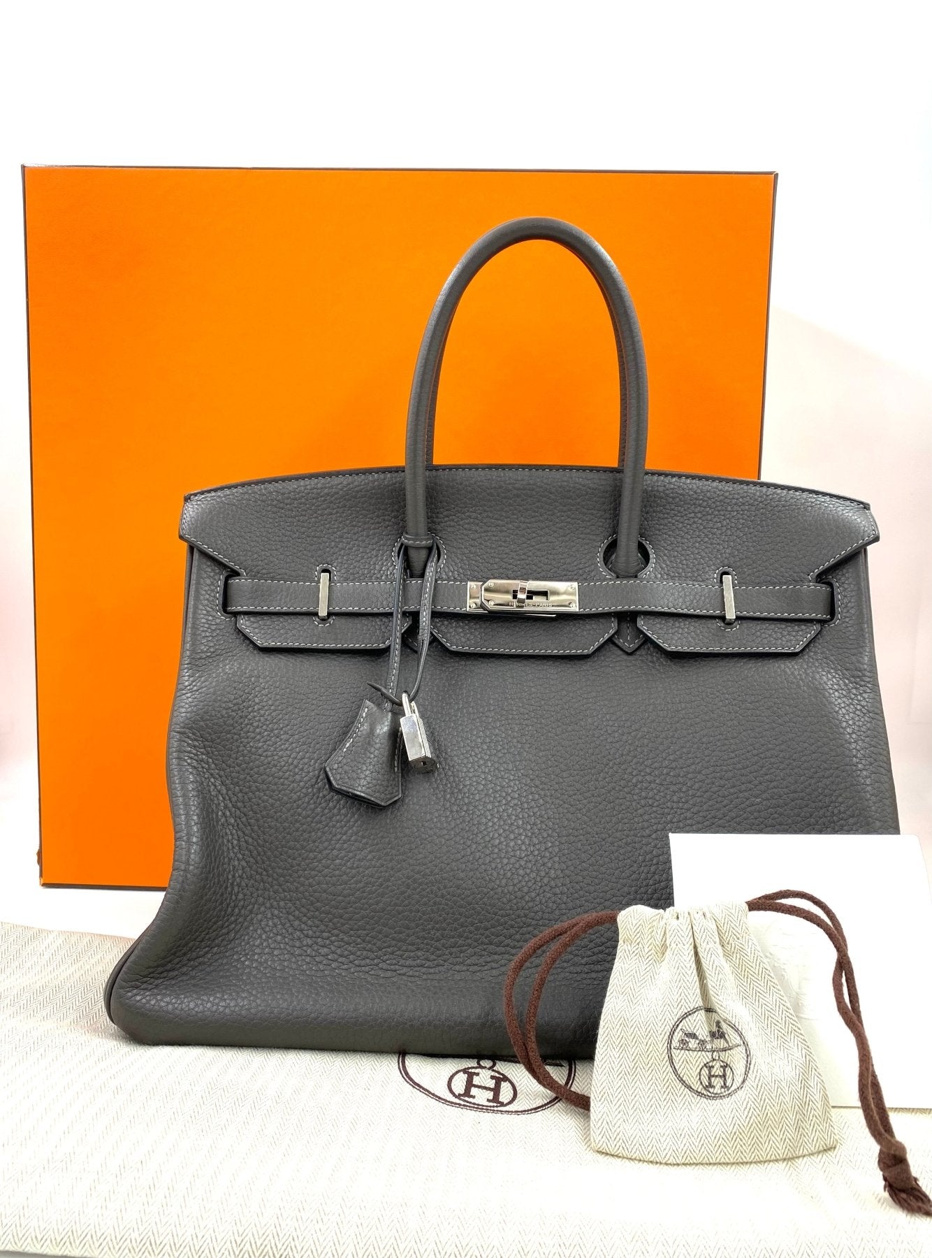HERMÈS Birkin 35 Togo Graphite Palladium