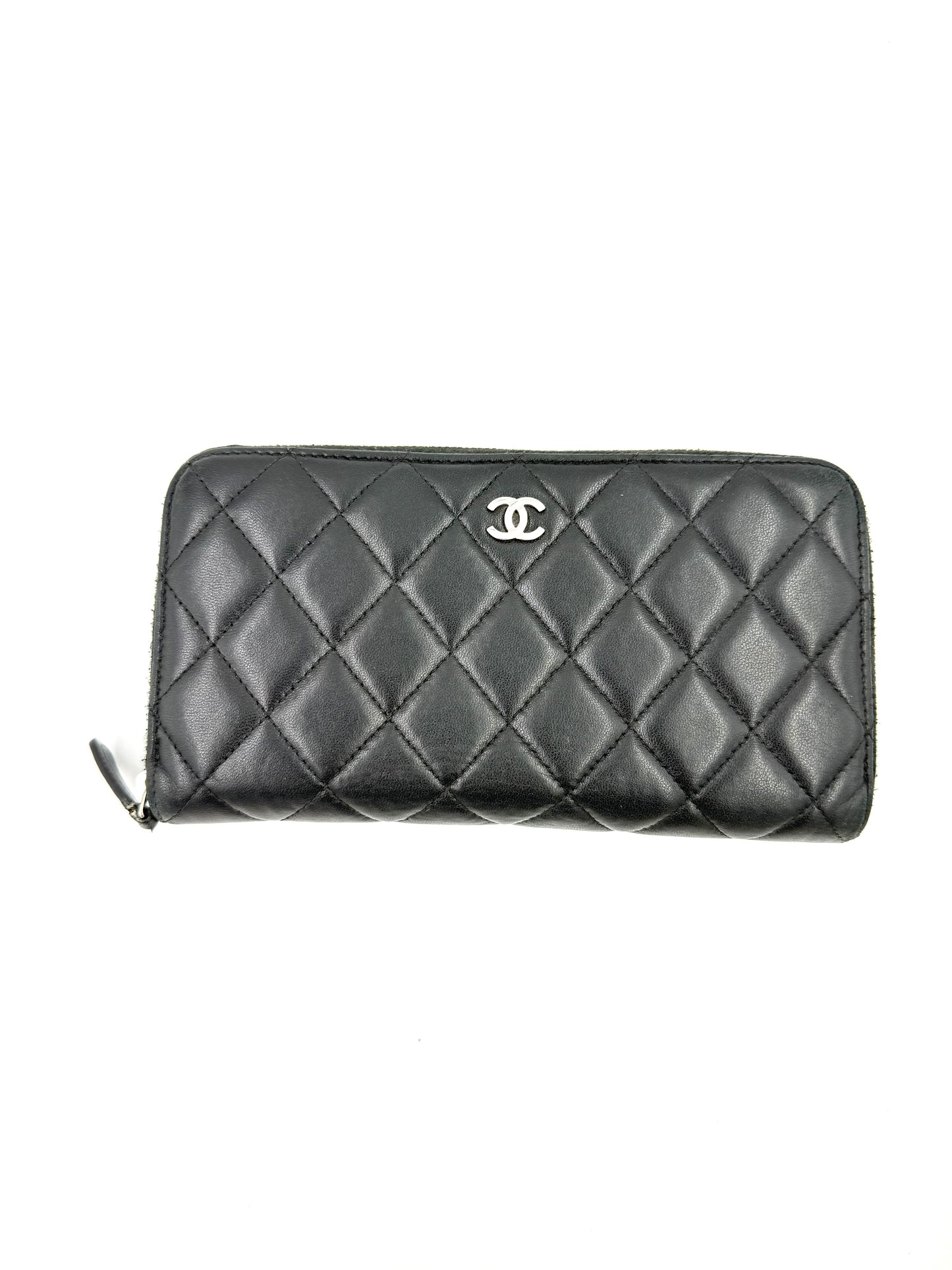 CHANEL Timeless Wallet schwarz Lammleder