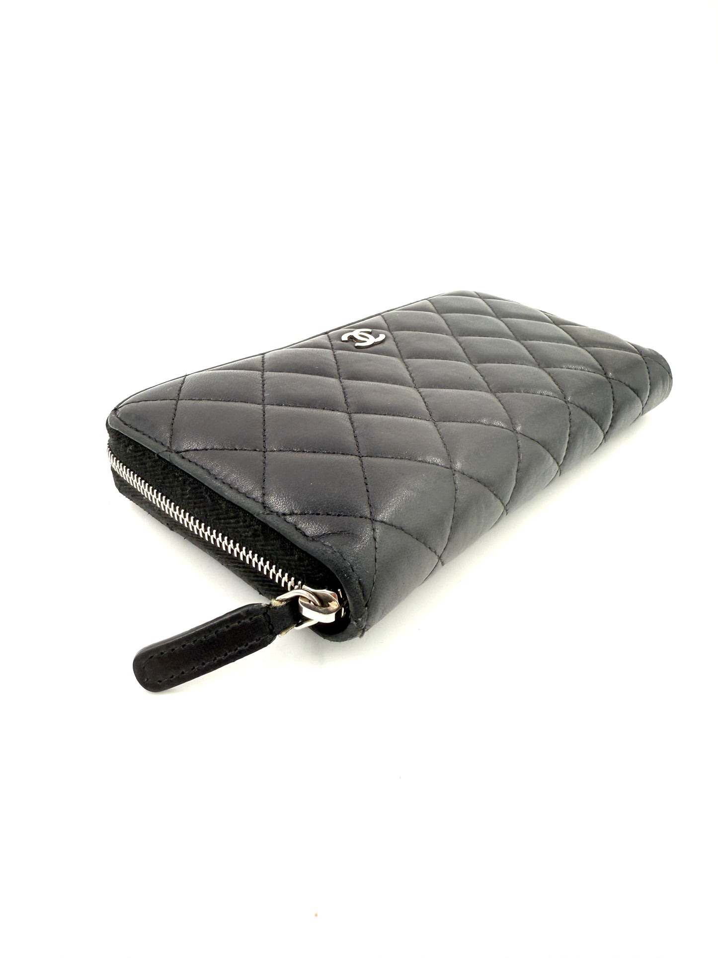 CHANEL Timeless Wallet schwarz Lammleder