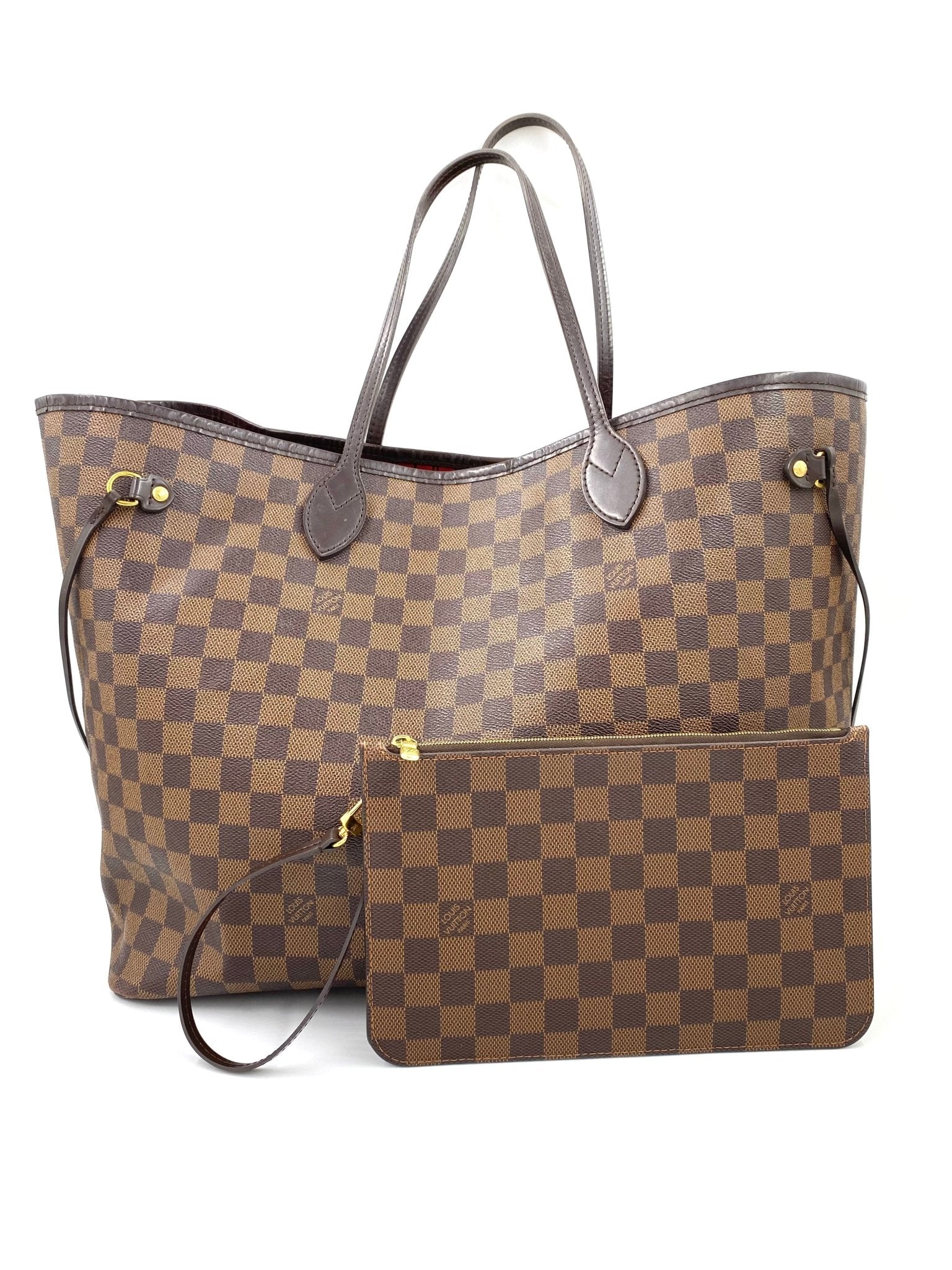 LOUIS VUITTON Neverfull GM Damier ebene mit Pochette