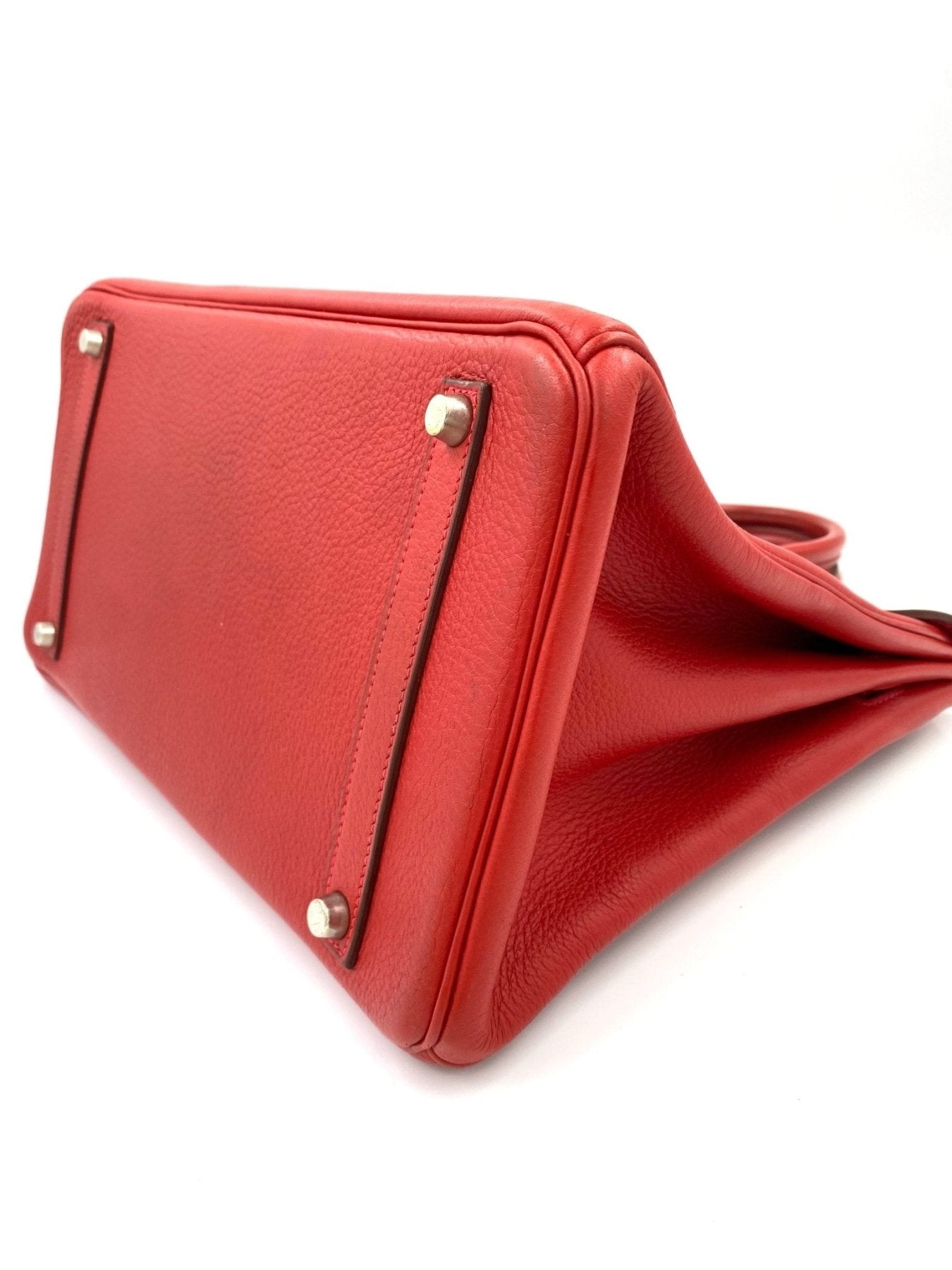 HERMÈS Birkin 35 Clemence Leder Capucine - Clutch & Macarons - M im Quadrat, 2009 - Clutch & Macarons -
