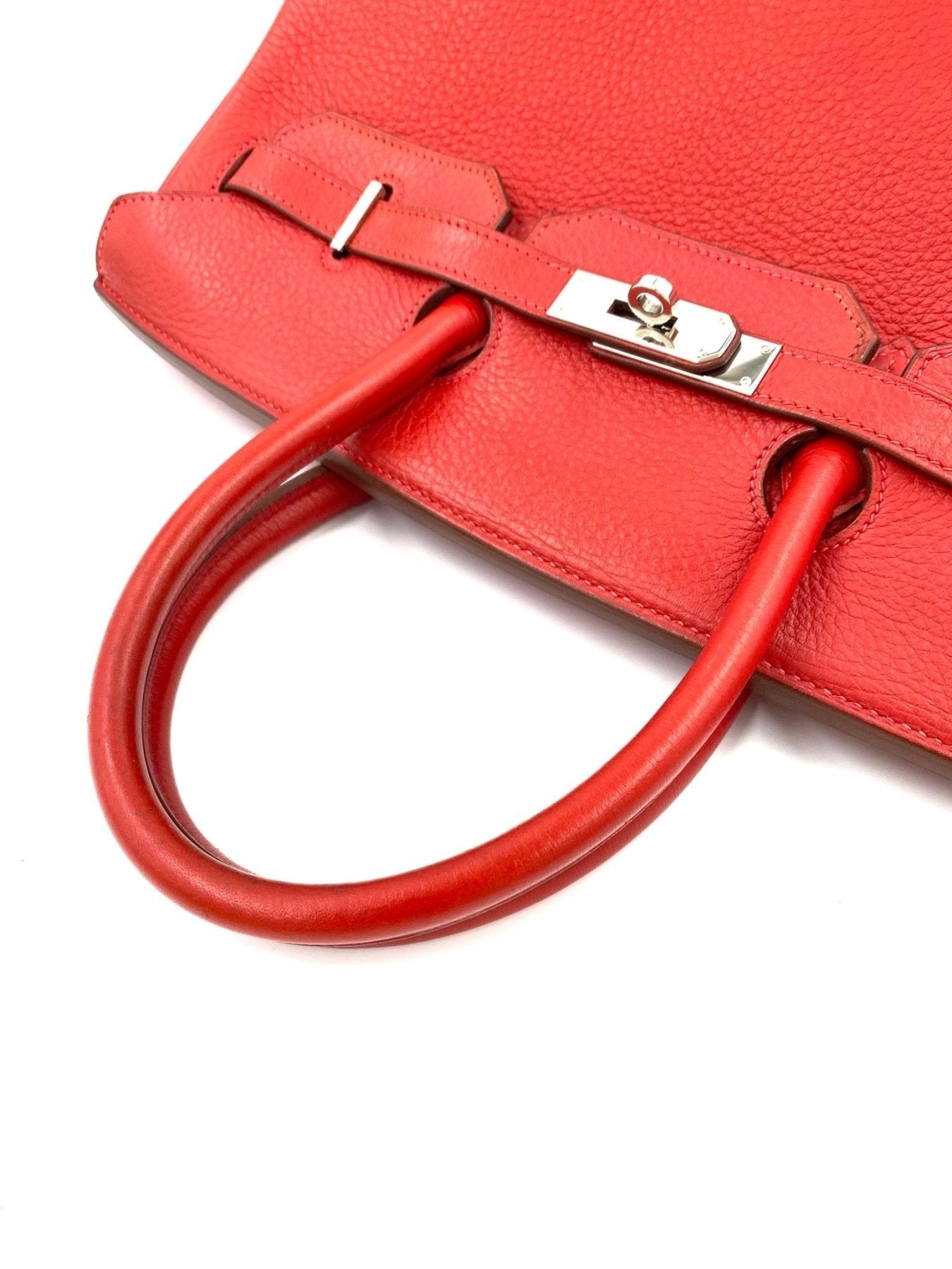 HERMÈS Birkin 35 Clemence Leder Capucine - Clutch & Macarons - M im Quadrat, 2009 - Clutch & Macarons -