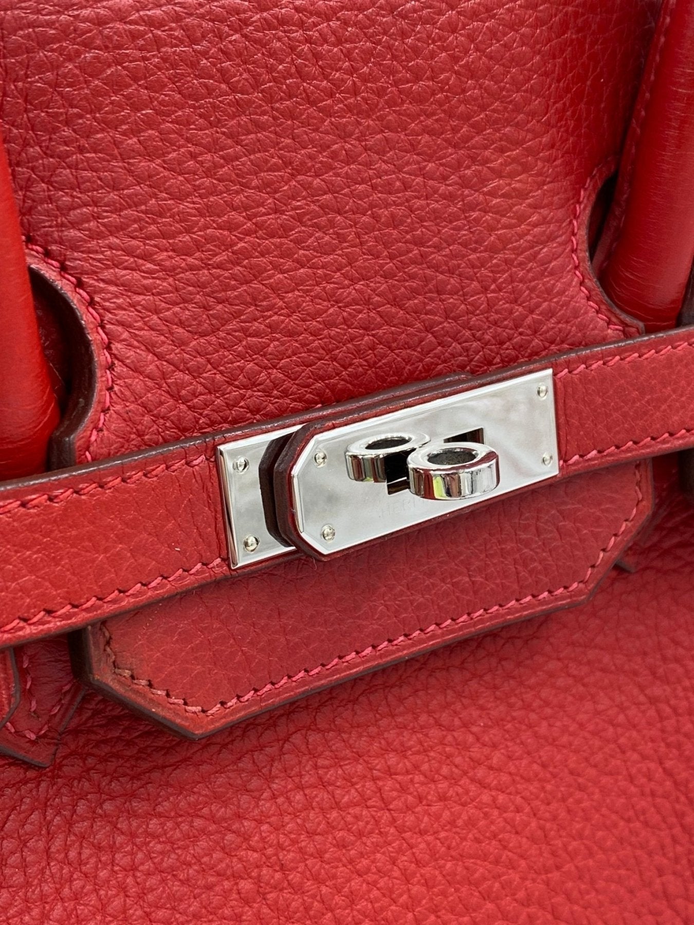 HERMÈS Birkin 35 Clemence Leder Capucine - Clutch & Macarons - M im Quadrat, 2009 - Clutch & Macarons -