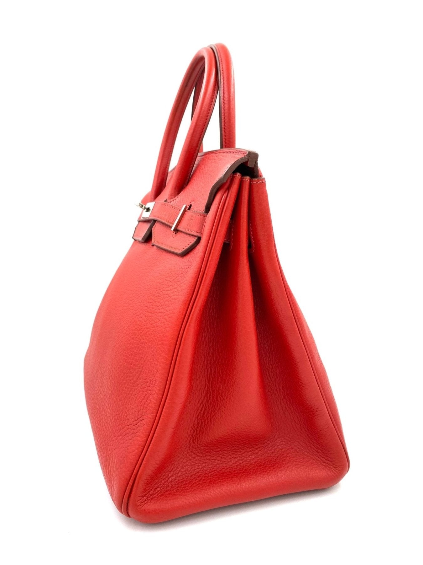 HERMÈS Birkin 35 Clemence Leder Capucine - Clutch & Macarons - M im Quadrat, 2009 - Clutch & Macarons -