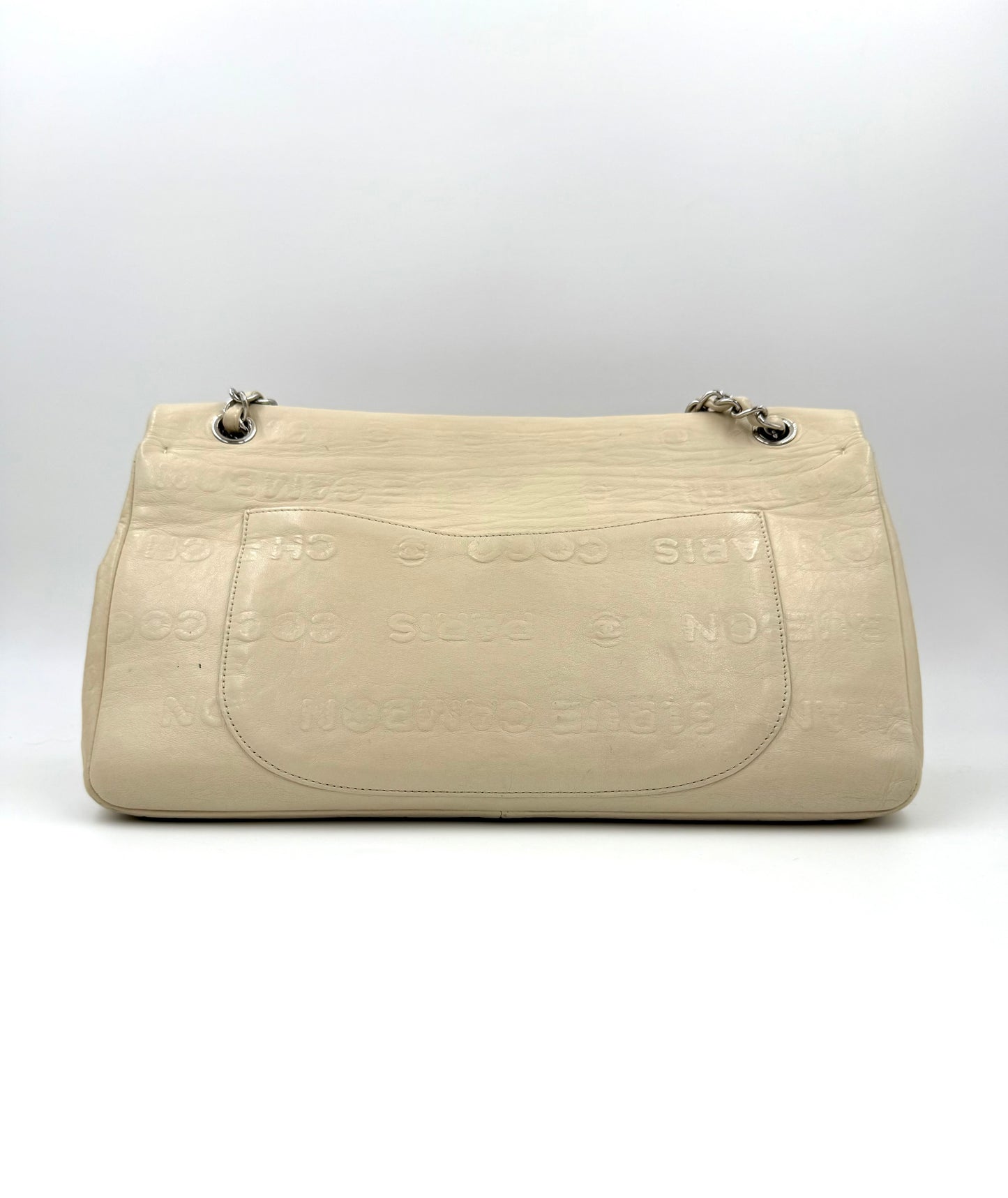 CHANEL Double Flap Bag Jumbo creme