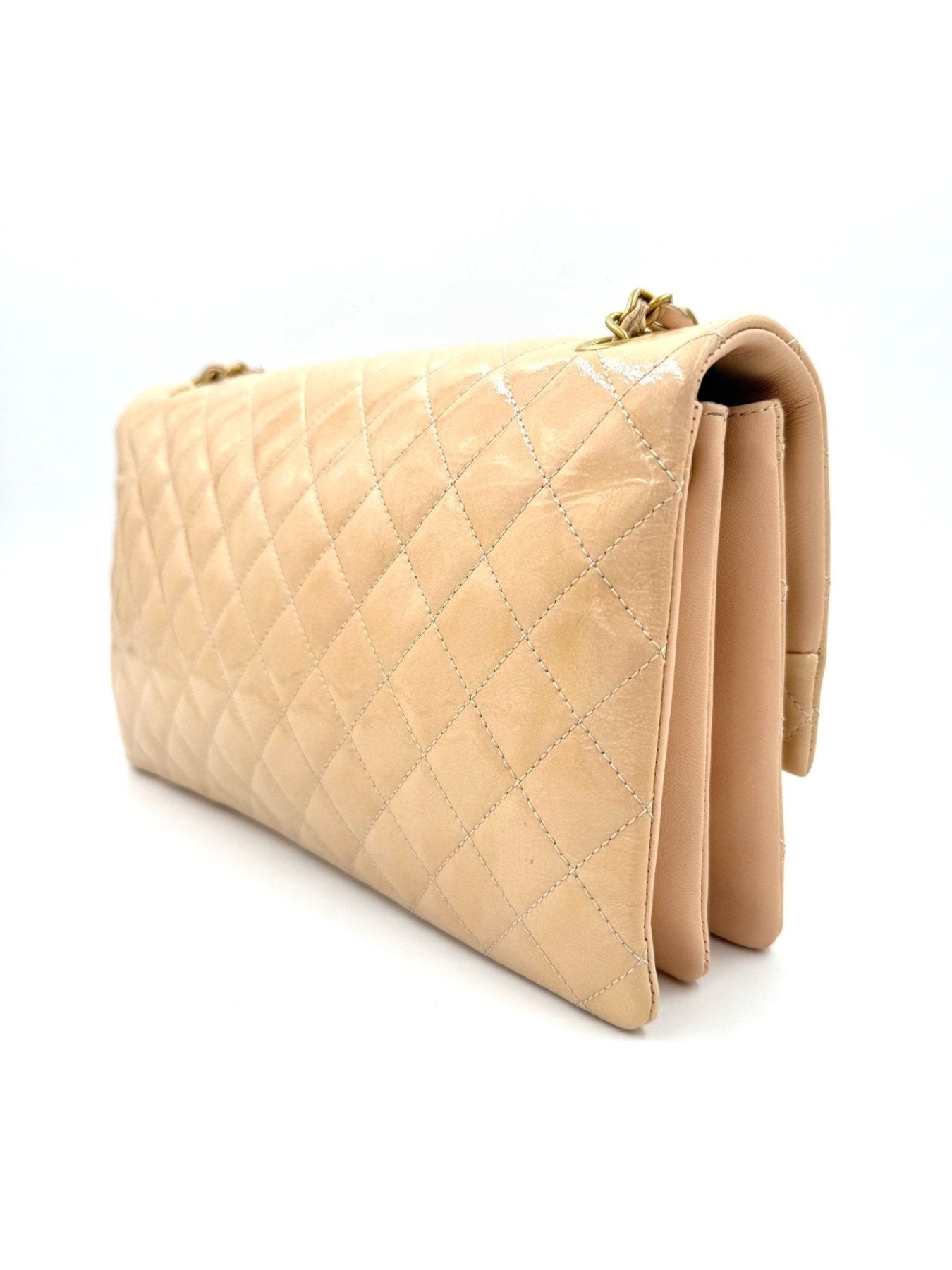 CHANEL Single Flap Bag medium Lackleder puderrose - Clutch & Macarons - 21922692 - Clutch & Macarons -